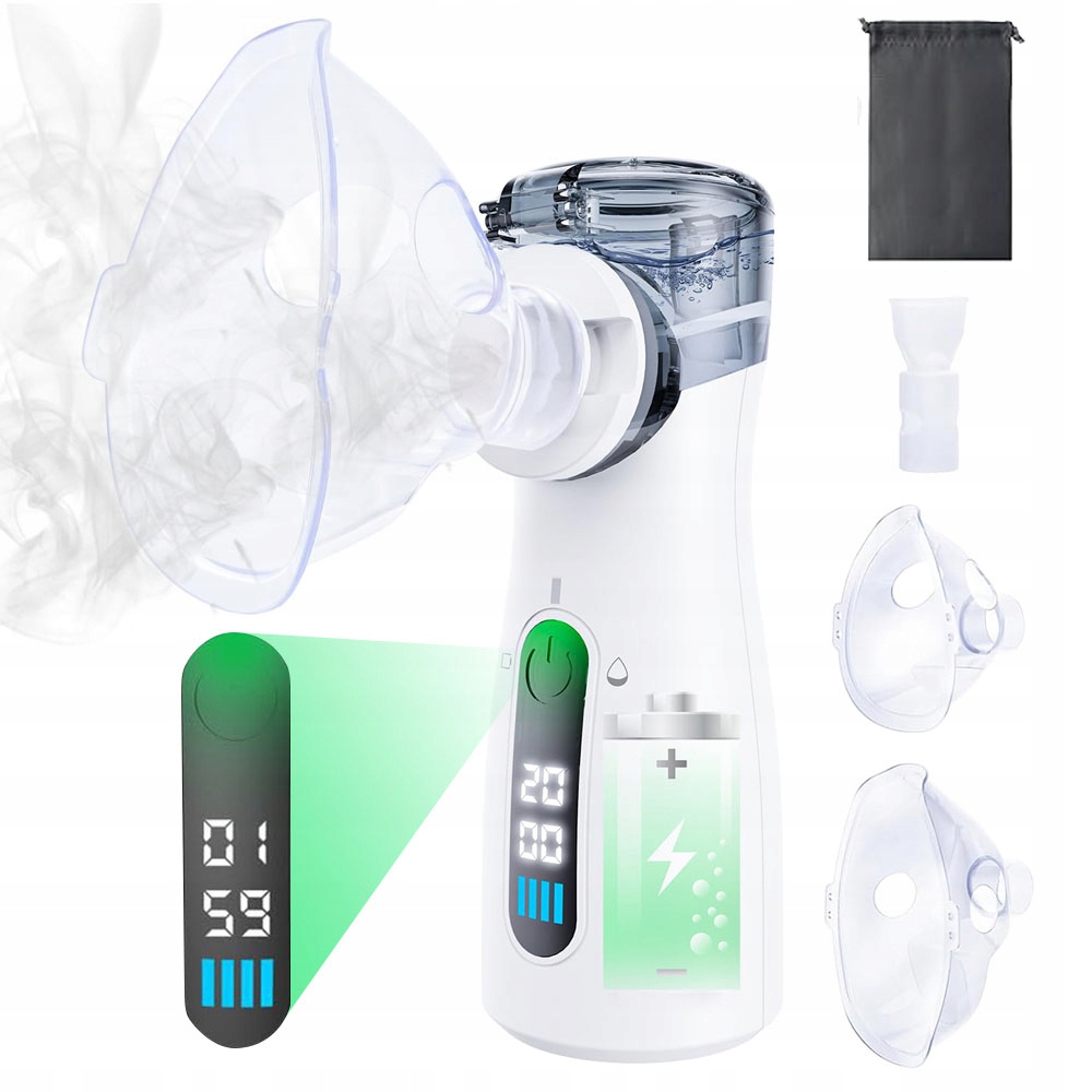 Przenośny Inhalator Nebulizator Z Maską Dla Dzieci I Dorosłych Cichy YS81