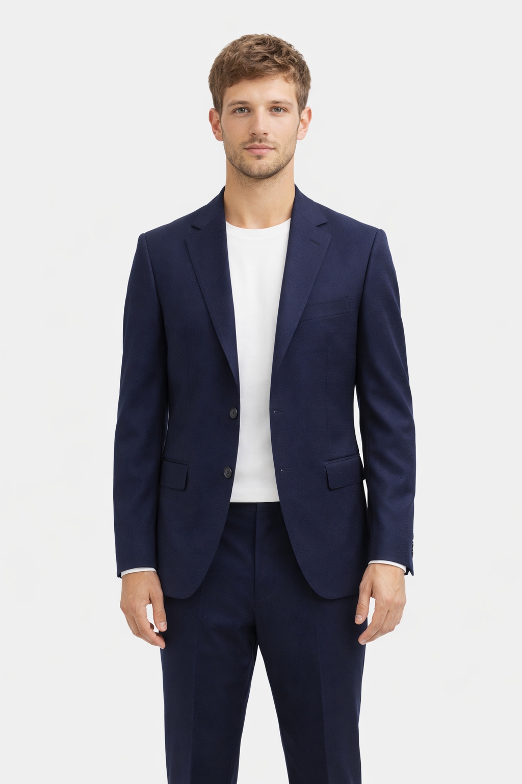 Mango Sako Tmavě Modré S Klasickým Límcem 48 I4B