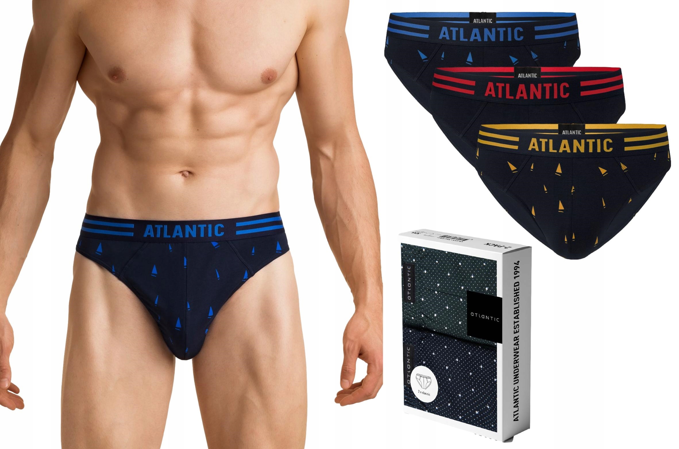 

Slipy męskie Atlantic 3MP-098 3-pak MIX Kolor # L