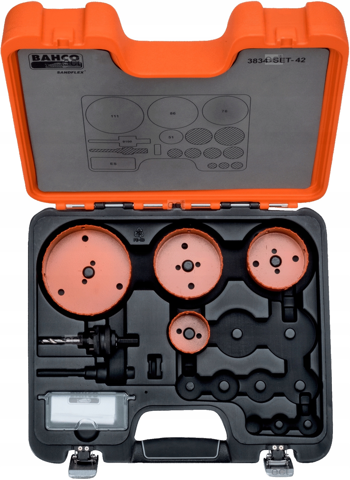 BAHCO 3834-SET-42 ZESTAW OTWORNIC SANDFLEX