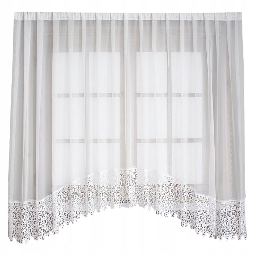 Záclona Voál S Guipure Firanki Guipure 600 x 160 cm