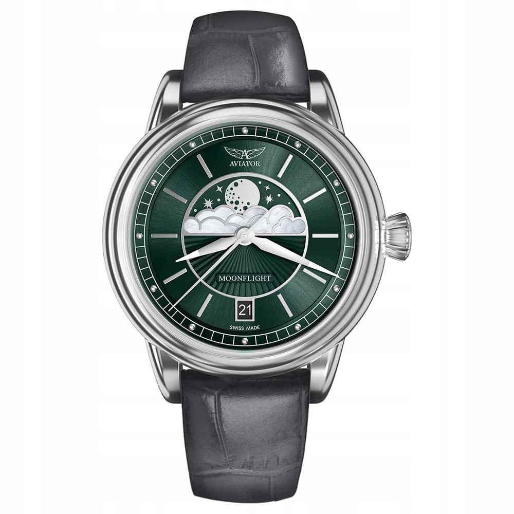 Dámské hodinky Aviator V.1.33.0.262.4GM šedé