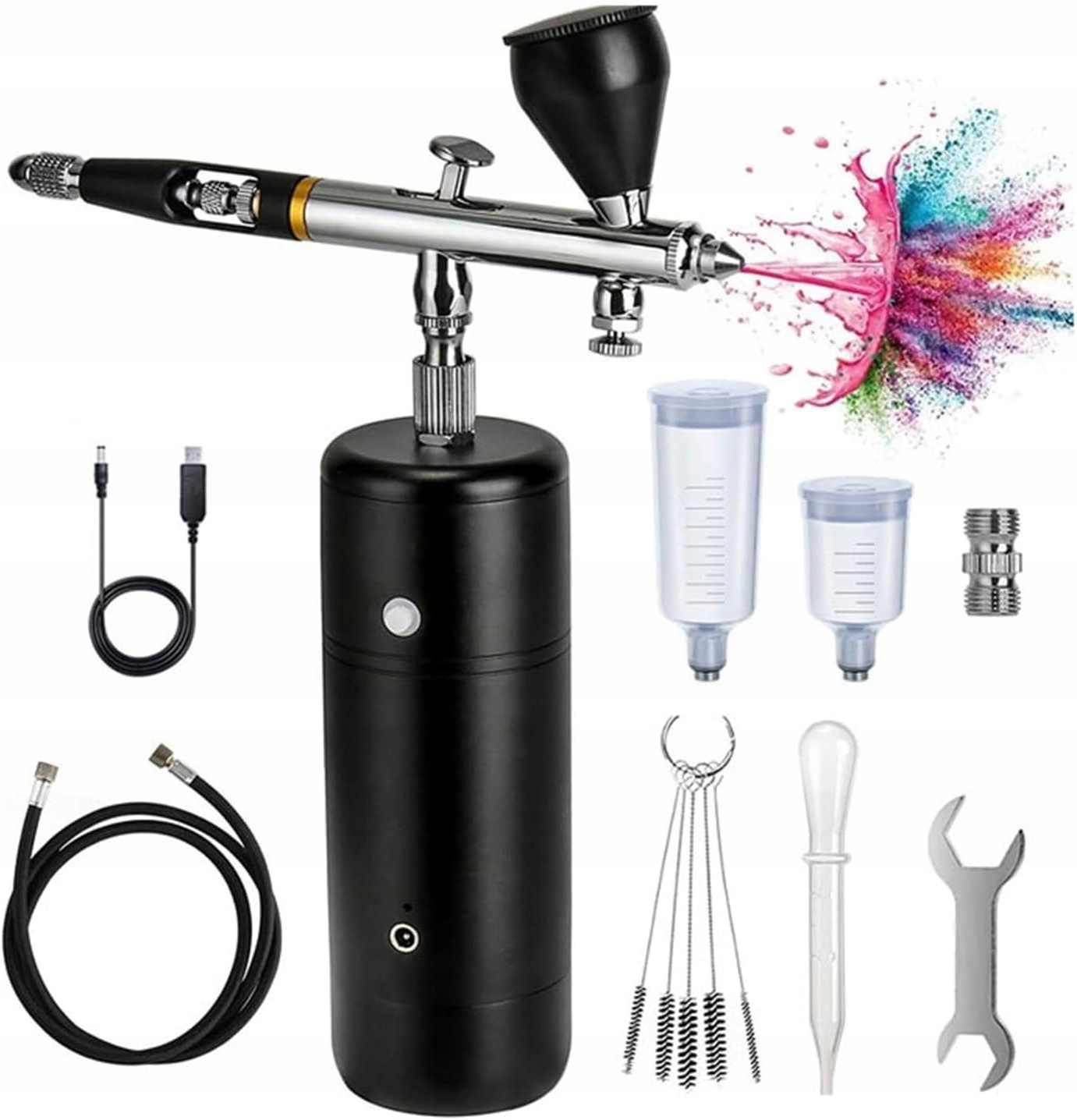 Bezdrátový airbrush 0 3 mm s regulací tlaku a akumulátorem 750 mAh