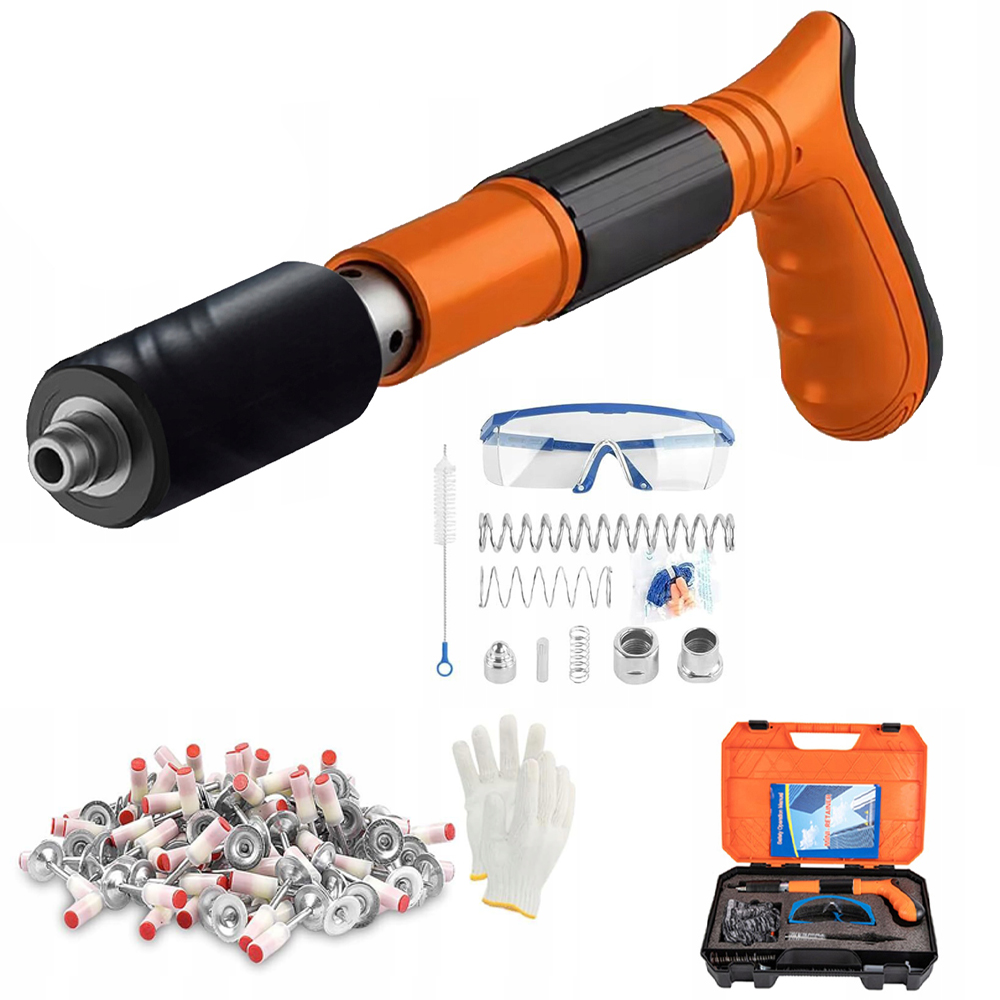 Mini Ruční Ocelová Pistole Na Hřebíky 5 Rychlostní S 100 Hřebíky S Kufrem