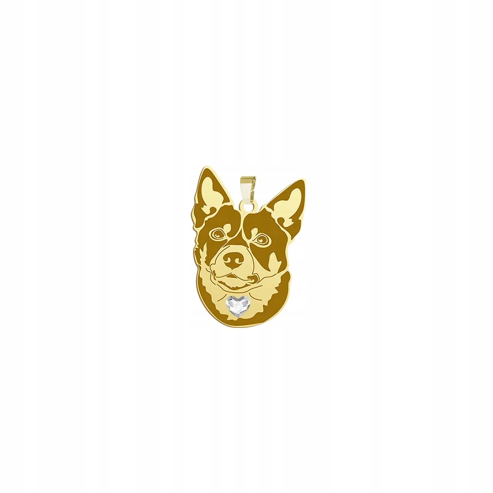 Zlatý přívěsek se psem Australian Kelpie 925 Šperky Žena Gravírování