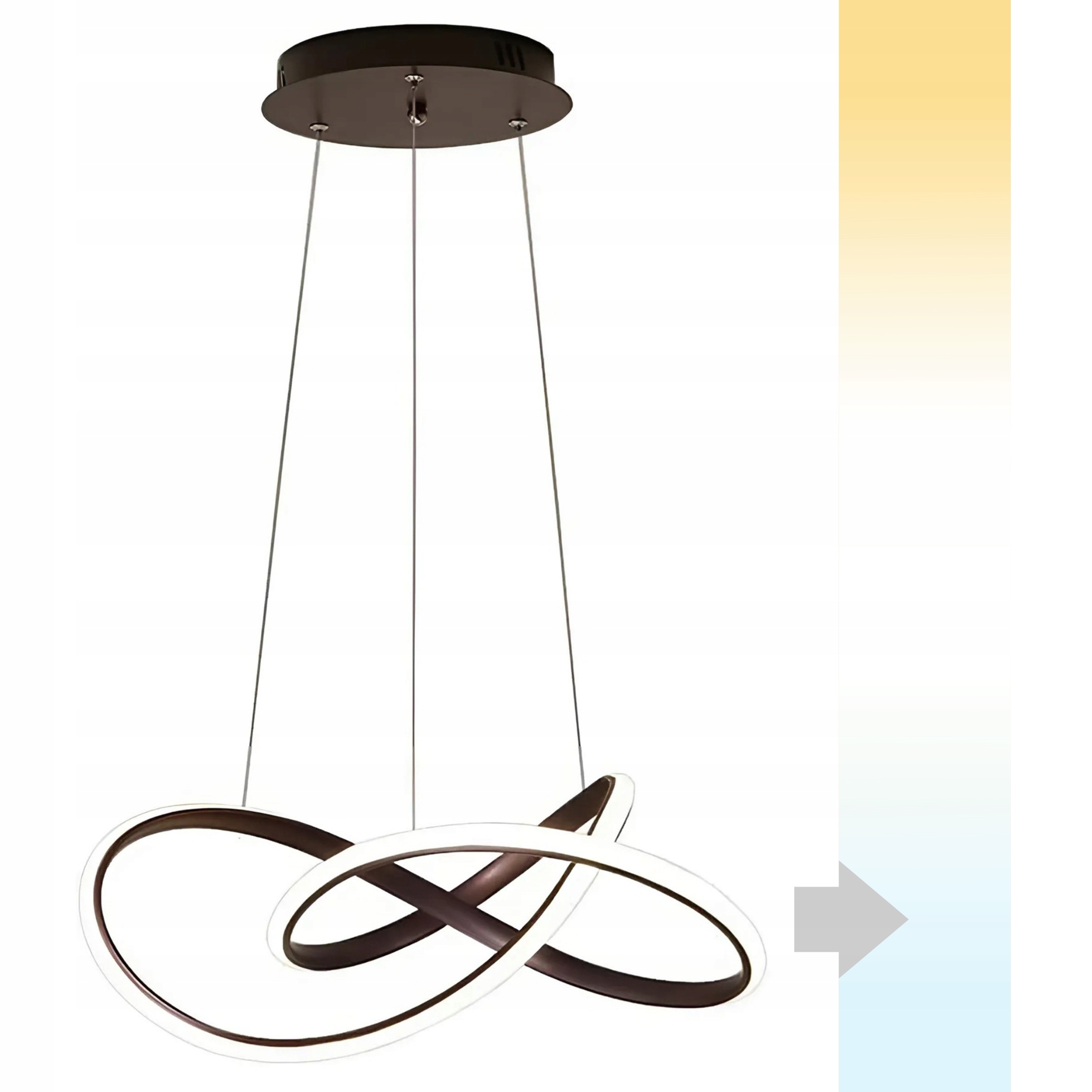 Led Lampa Do Obývacího Pokoje Závěsná, Moderní Černý Lustr, Studená Bílá Barva