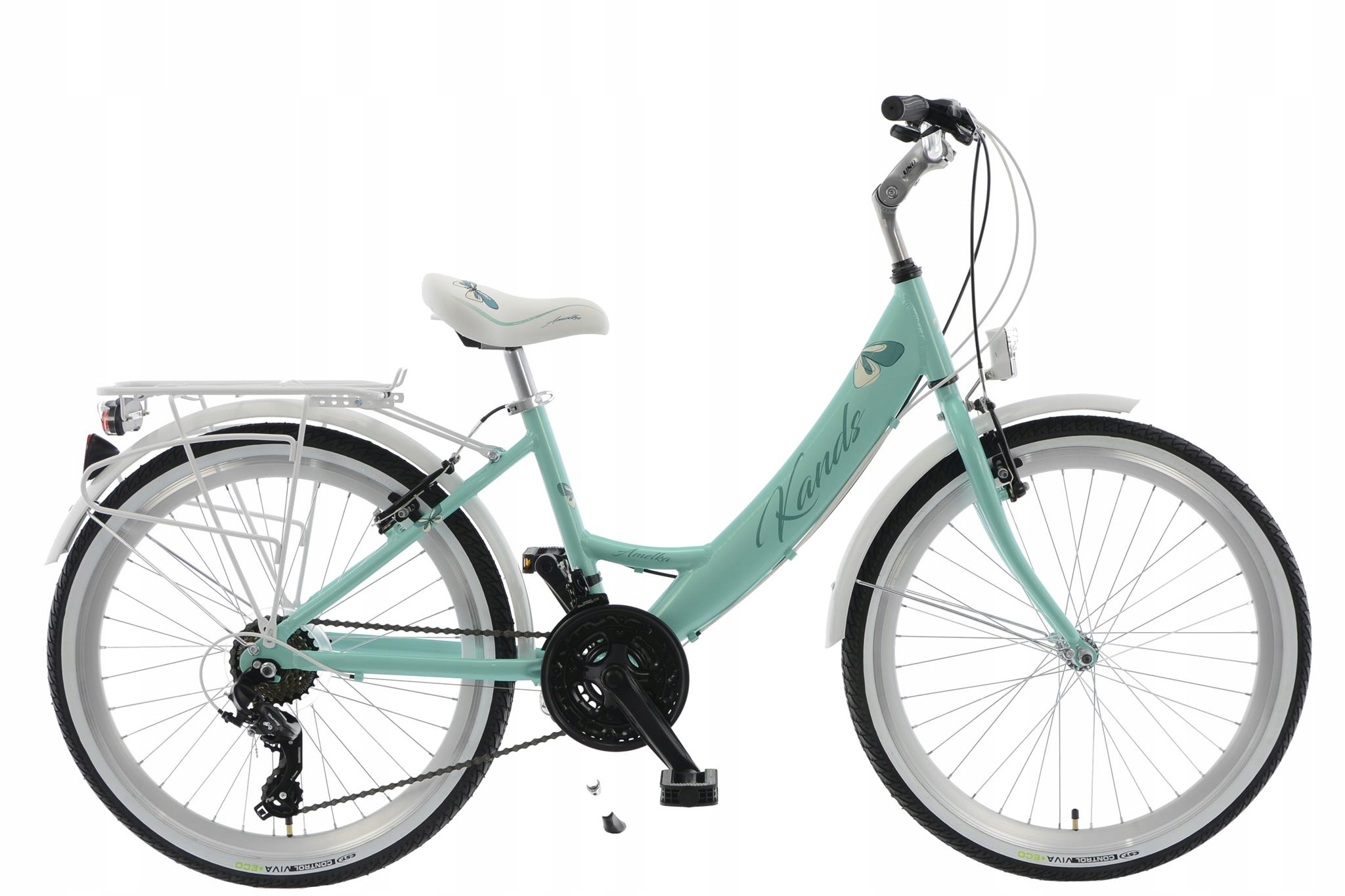 ROWER KANDS AMELKA DLA DZIEWCZYNKI 2023 KANDS AMELKA MIĘTOWOBIAŁY