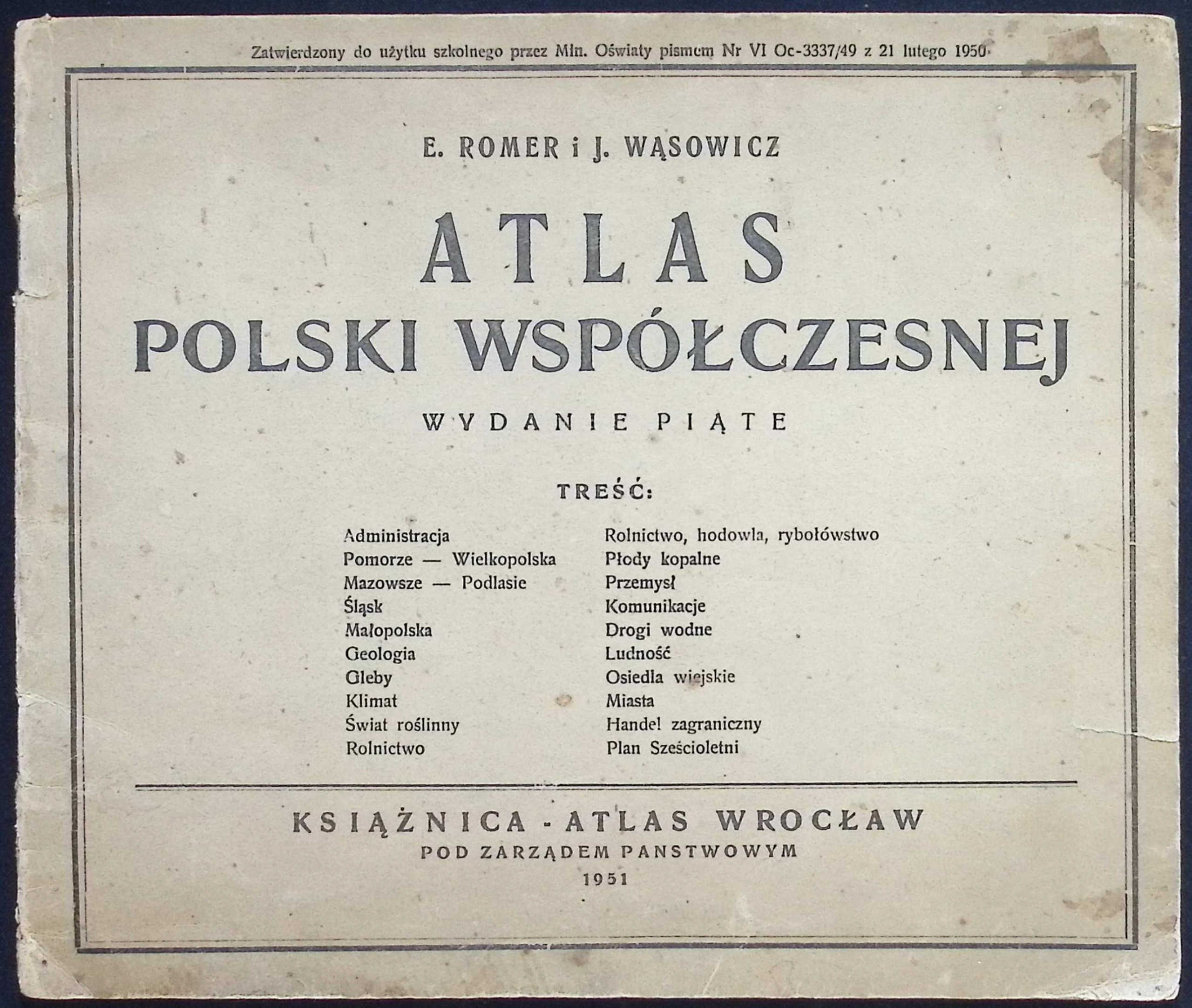 Atlas polski współczesnej 1951 Romer