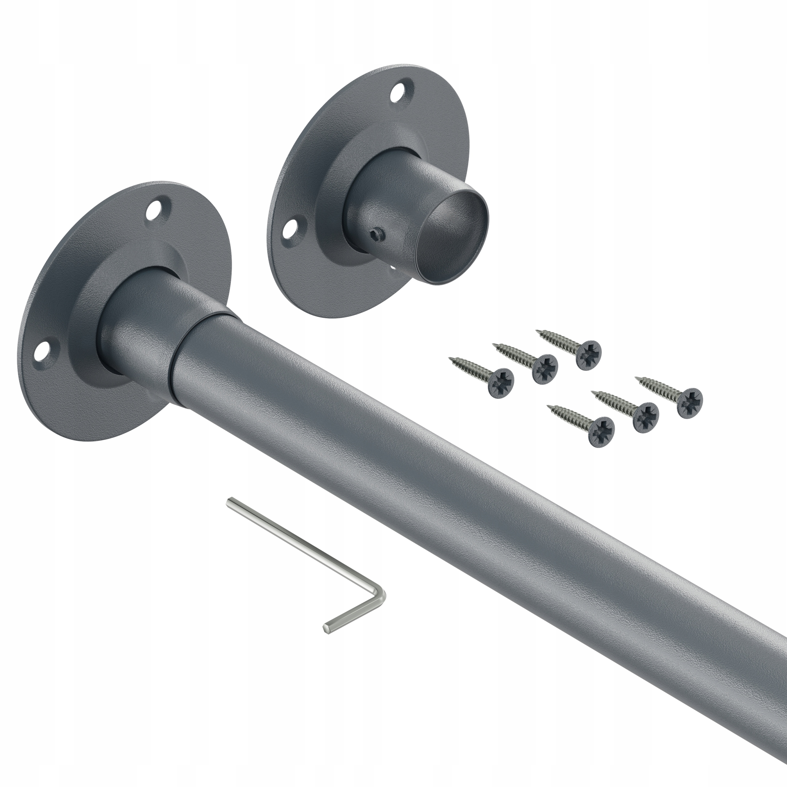 Šatní šatní tyč o průměru 25 mm Antracit 148 cm Pro III