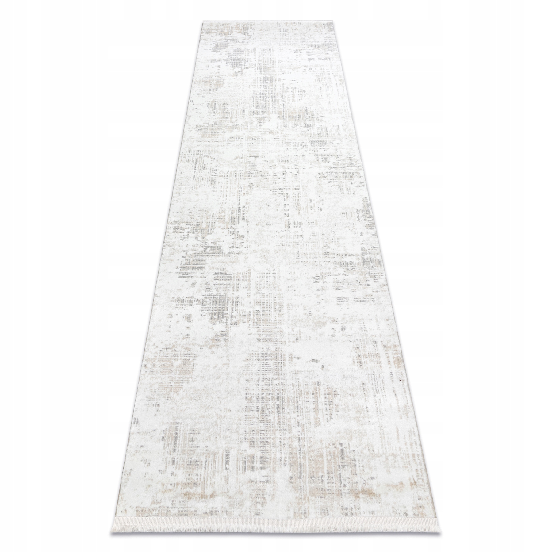 Koberec koberec běhoun Do Obývacího Pokoje Vintage krém, dvouúrovňové třásně, 80 x 300 cm