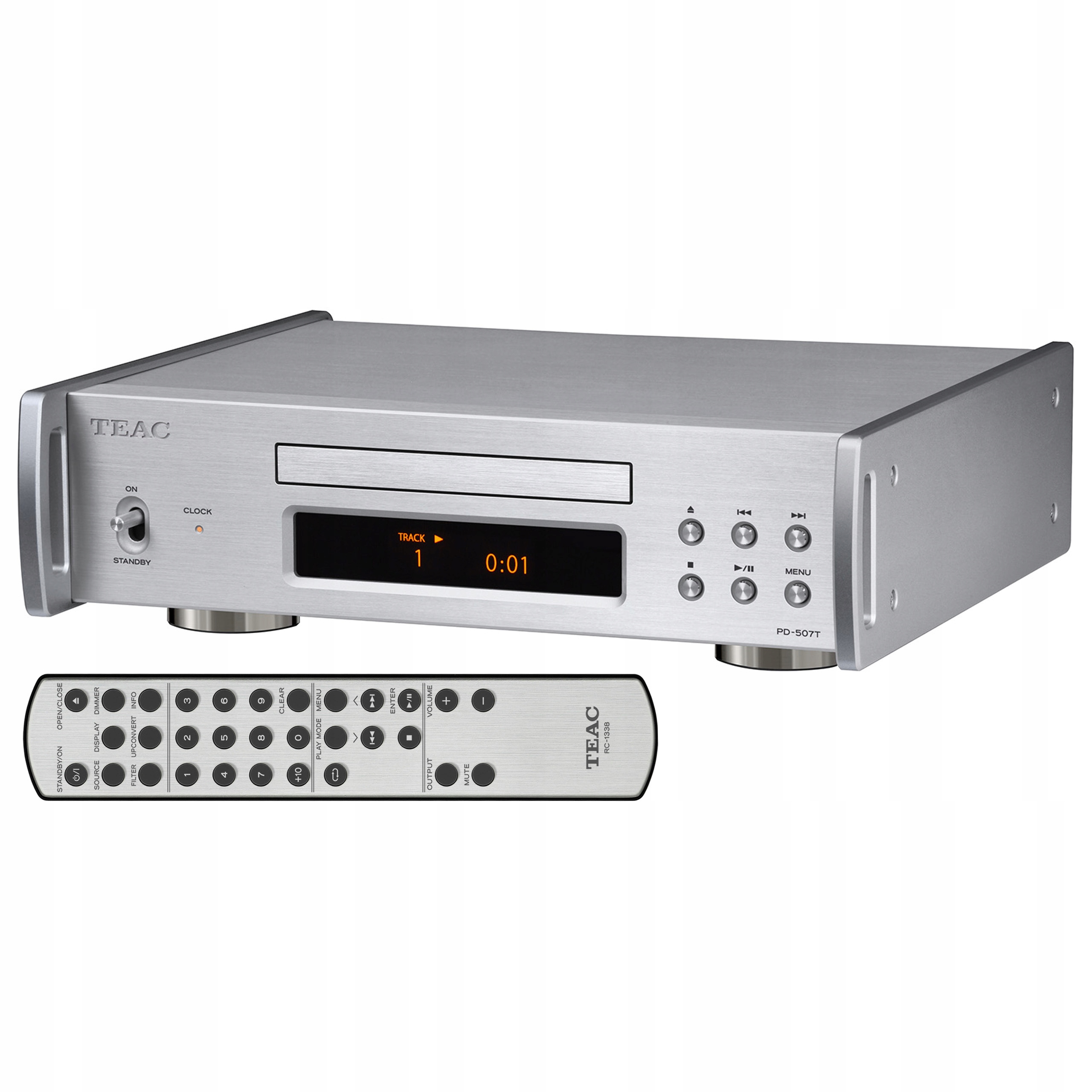 Teac PD-507T Transport CD Cd-r Cd-rw Napęd Hifi Wysokiej Klasy Pilot Silver