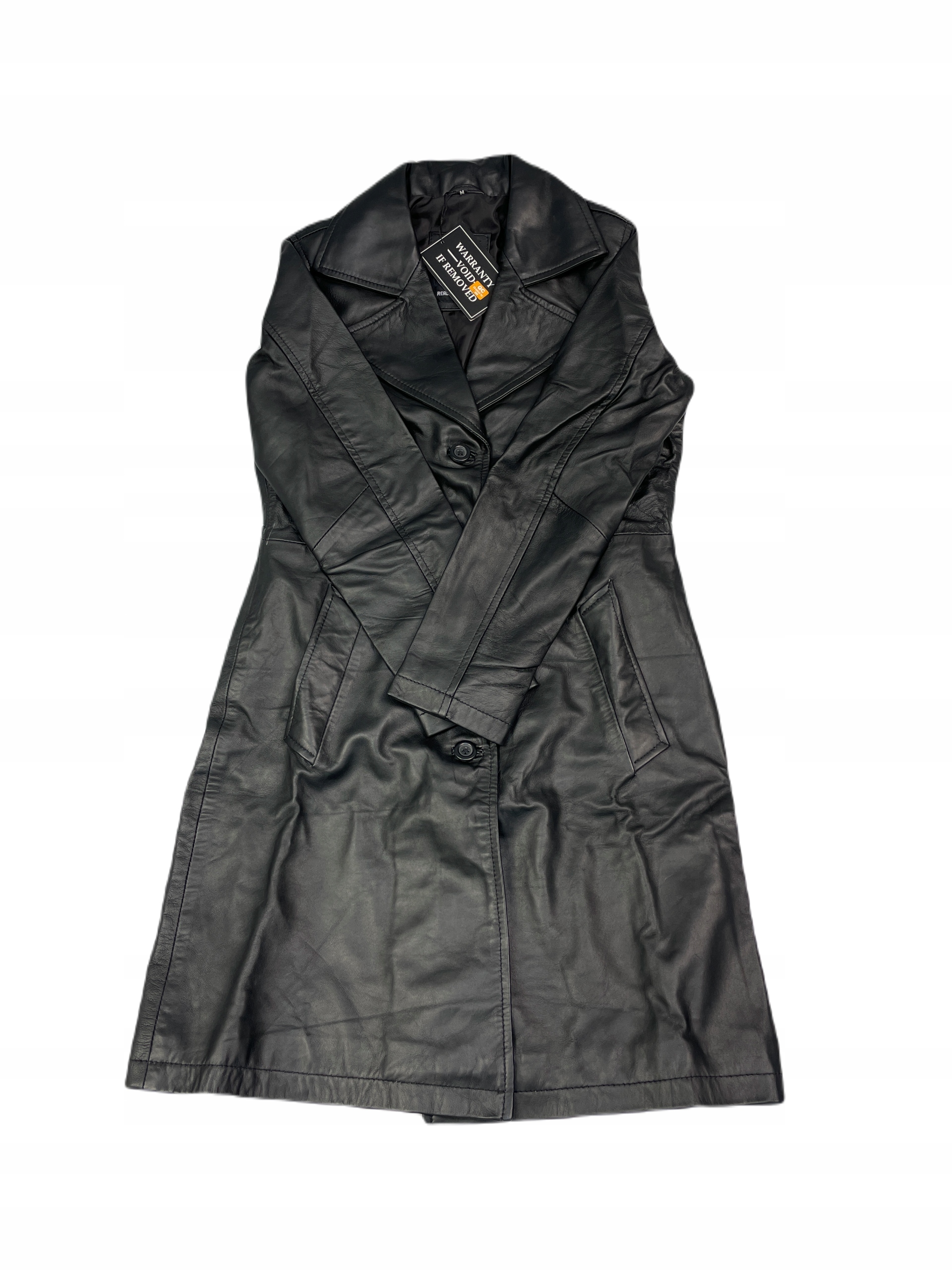 Dámská černá kožená bunda Real Leather M