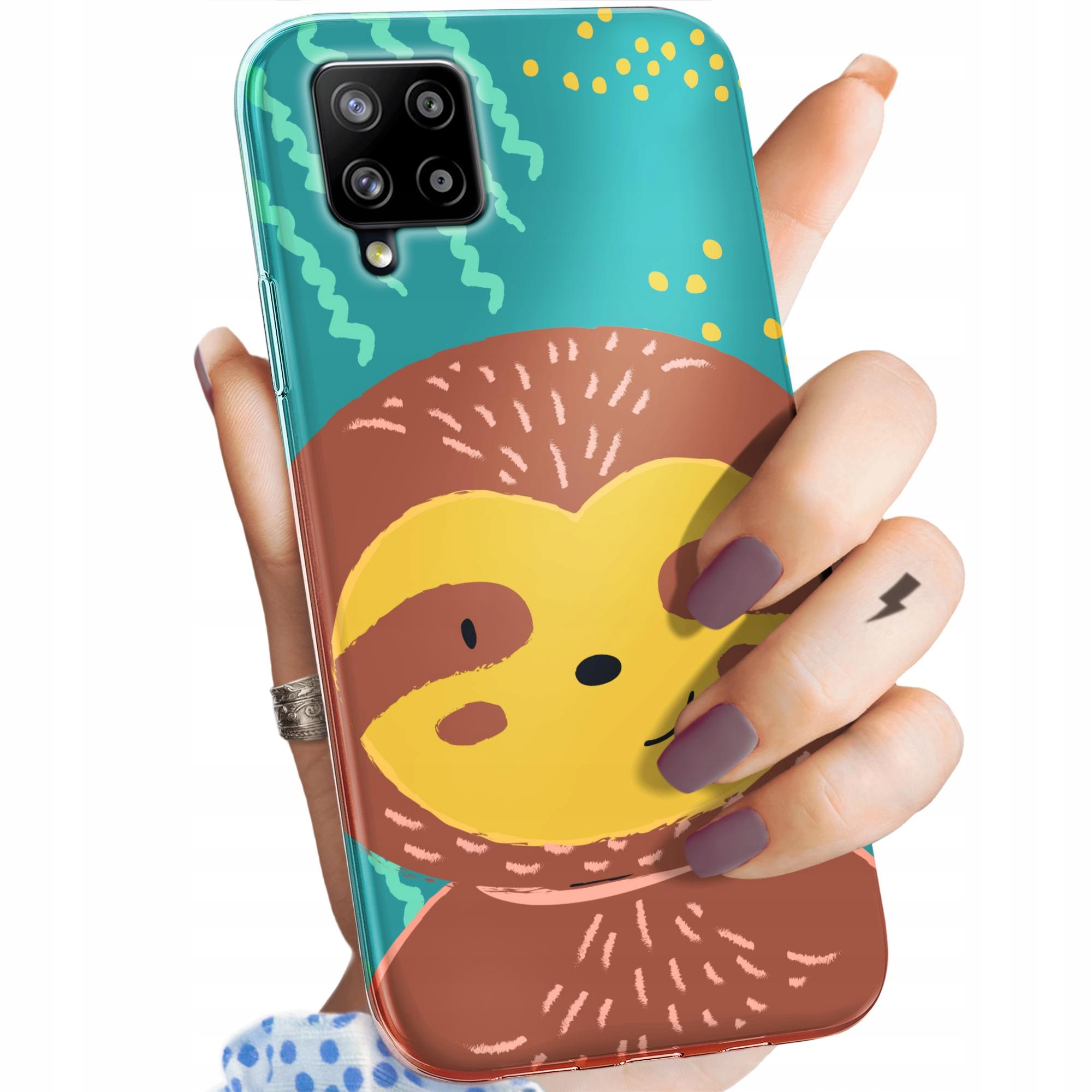 Etui Do Samsung A42 5G Leniwiec Śmieszne Wewnętrzne Zwierzę Obudowa