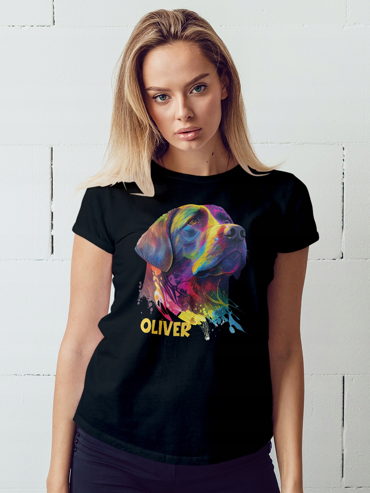 KOSZULKA DAMSKA PIES CHOCOLATE BRELOK GRATIS Wzór dominujący print (nadruk)