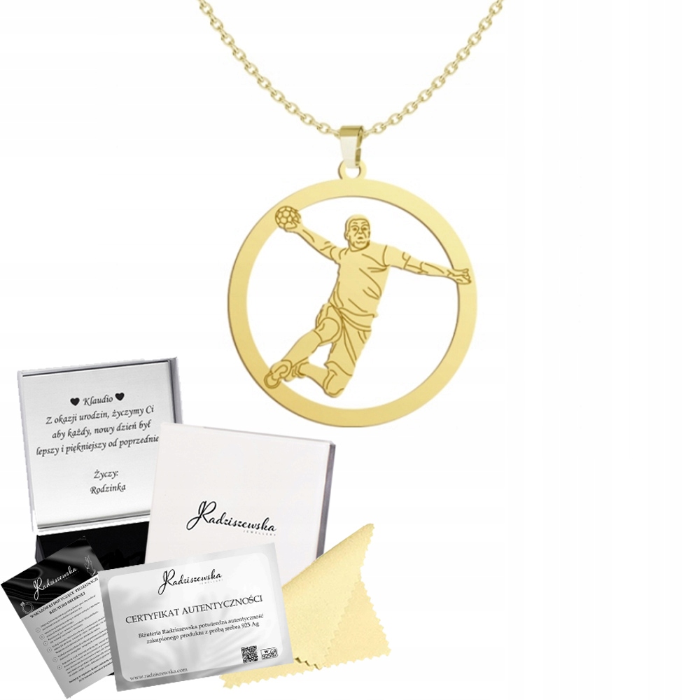 Zlatý Řetízek Pánský Ruční Míč Dárek Náhrdelník Stříbro 925 Gravírování