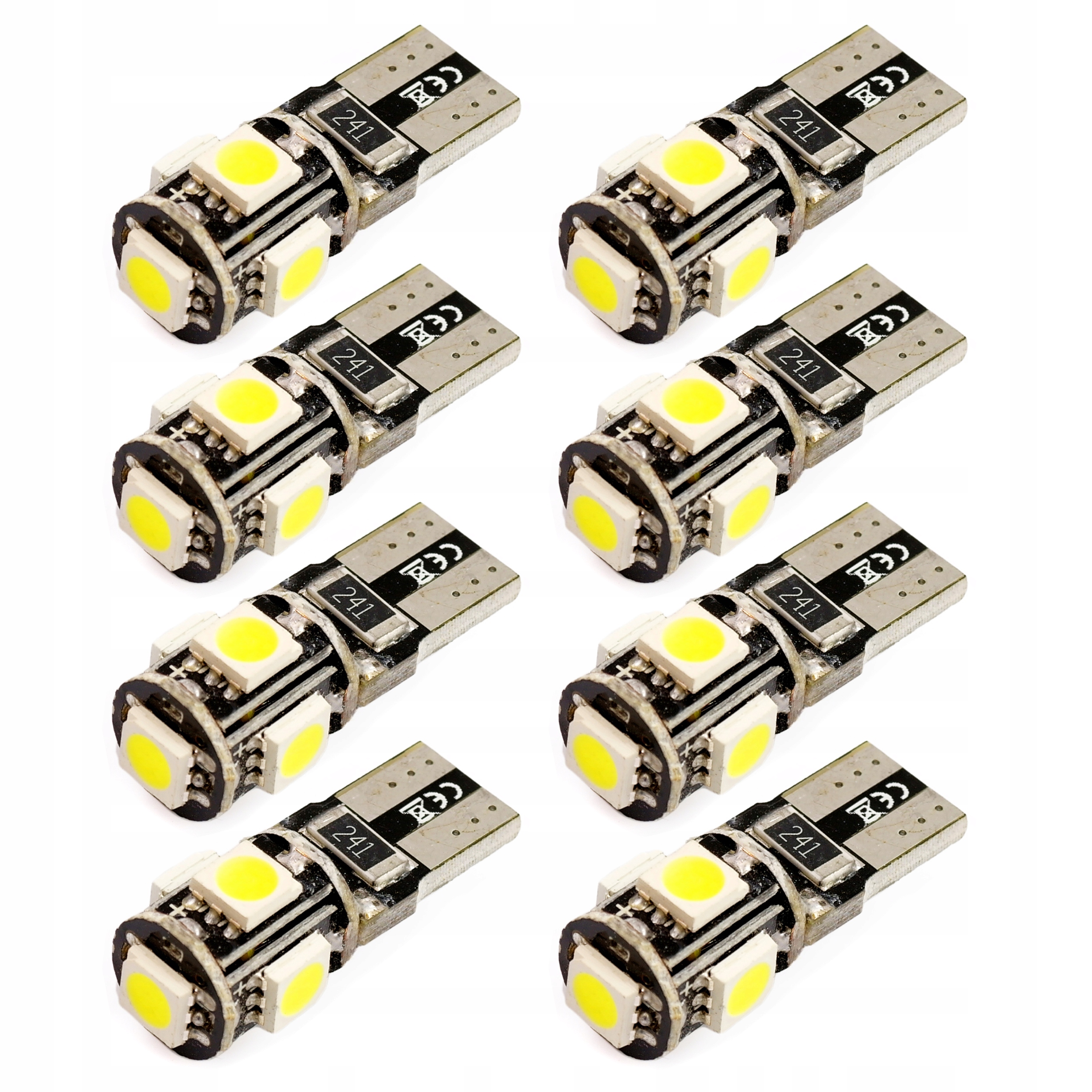 

8x Żarówka W5W T10 5 diod Led Smd canbus can bus