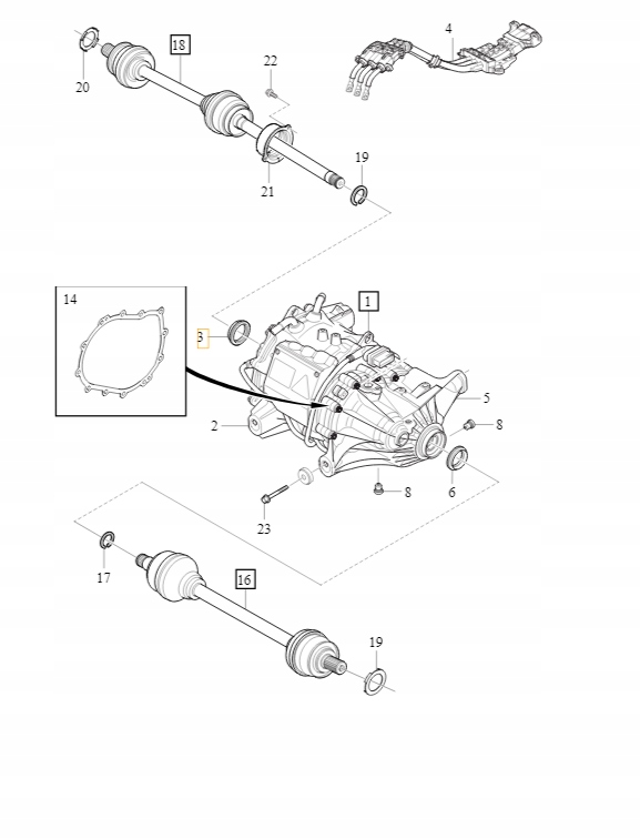Volvo V60 V90 XC60 XC90 těsnění poloosy pravé zadní erad Oe