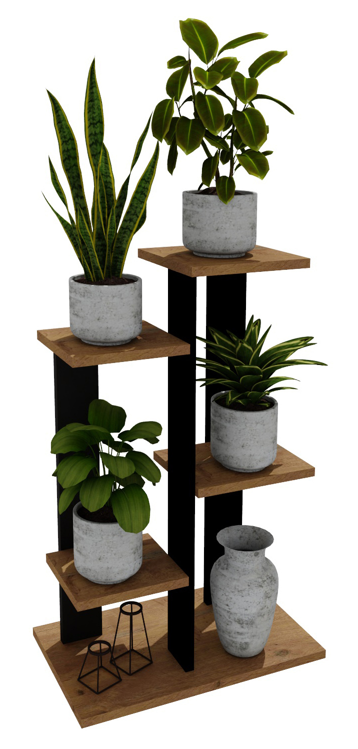 Květináč držák na květináč stojící květiny dům loft květináč retro lancelot