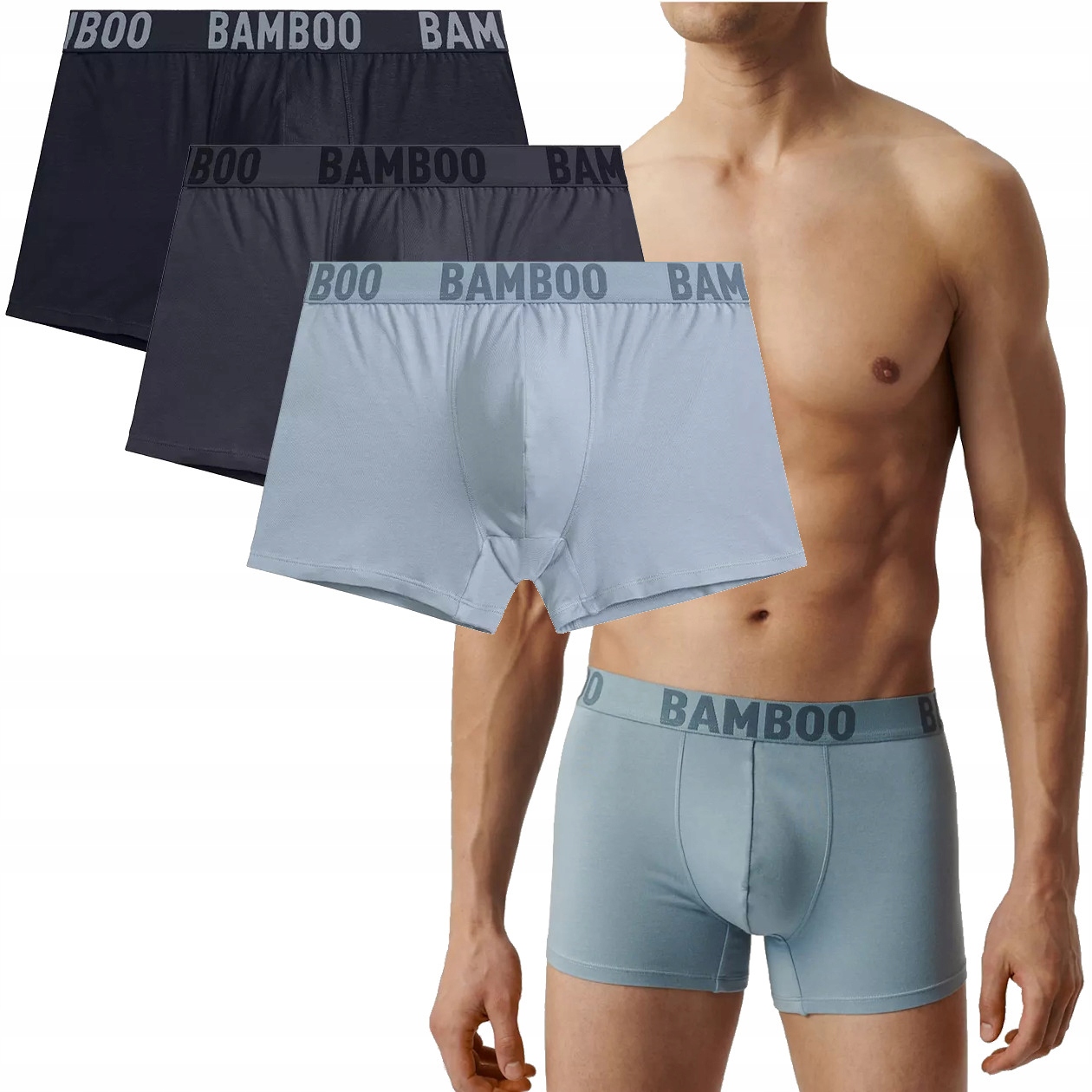 Pánské Boxerky Atlantic Bambus 3MH215/GRA/NE/GRF/XL