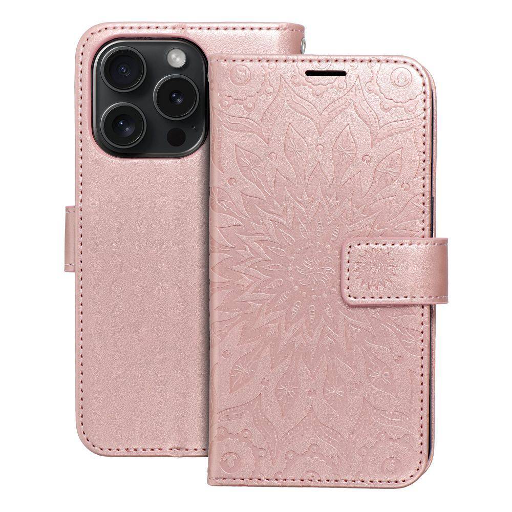Etui Mezzo Book Do Iphone 15 Pro Mandala Złoty Róż