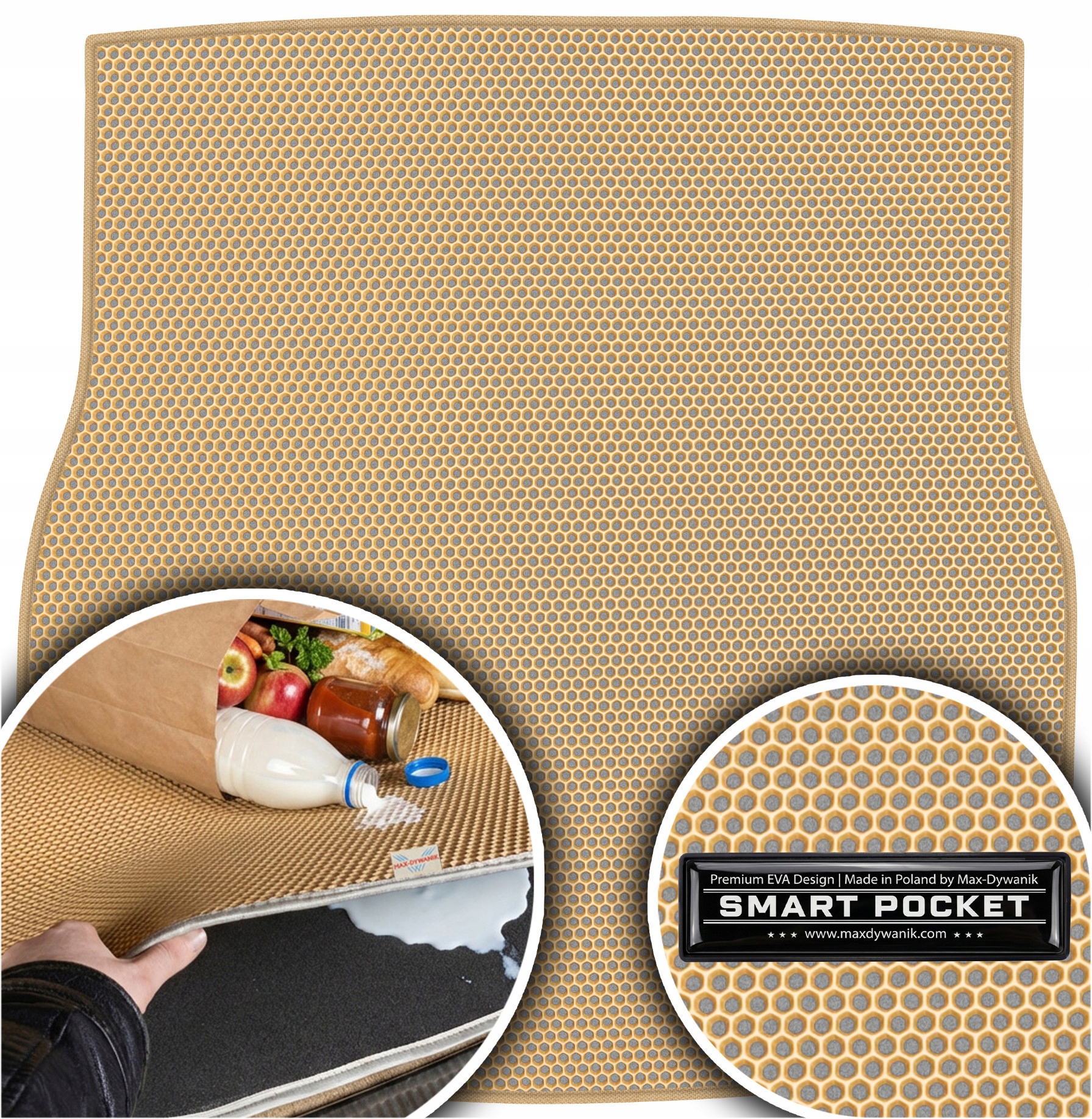 Mercedes C-klasa W205 Sedan 2014-2020 Vložka do batožinového priestoru Eva Smart Pocket Béžová