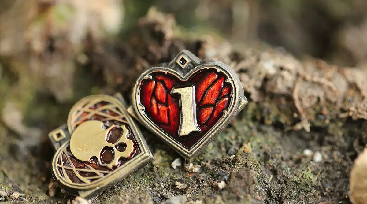 ŻYĆKO 1 ZŁOTA METALOWA MONETA ŻYCIE HEALTH SANITY POCZYTALNOŚĆ 1 SZT RPG Producent RGFK