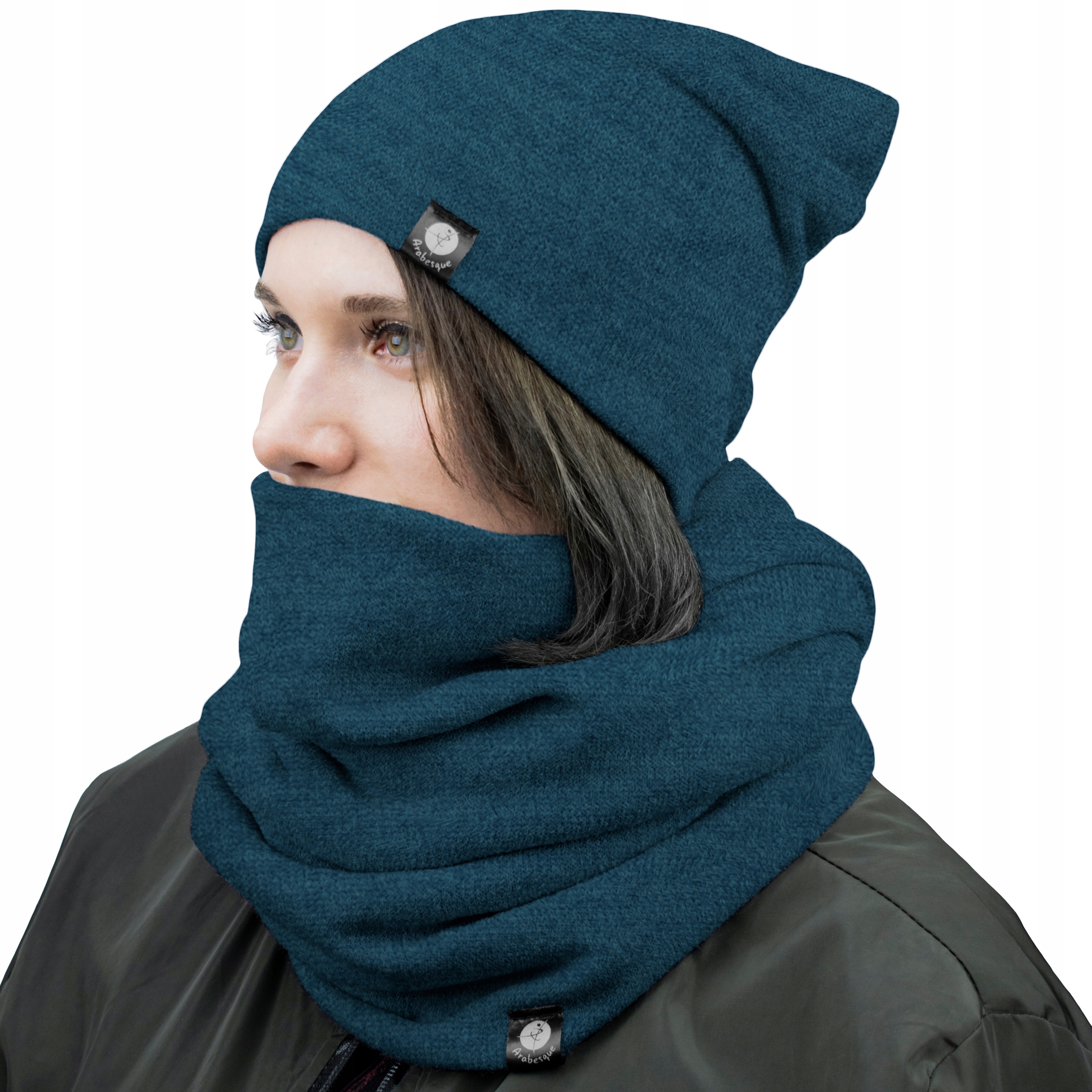 KOMPLET CZAPKA I KOMIN TUBA NA ZIMĘ JESIEŃ ROZM. M