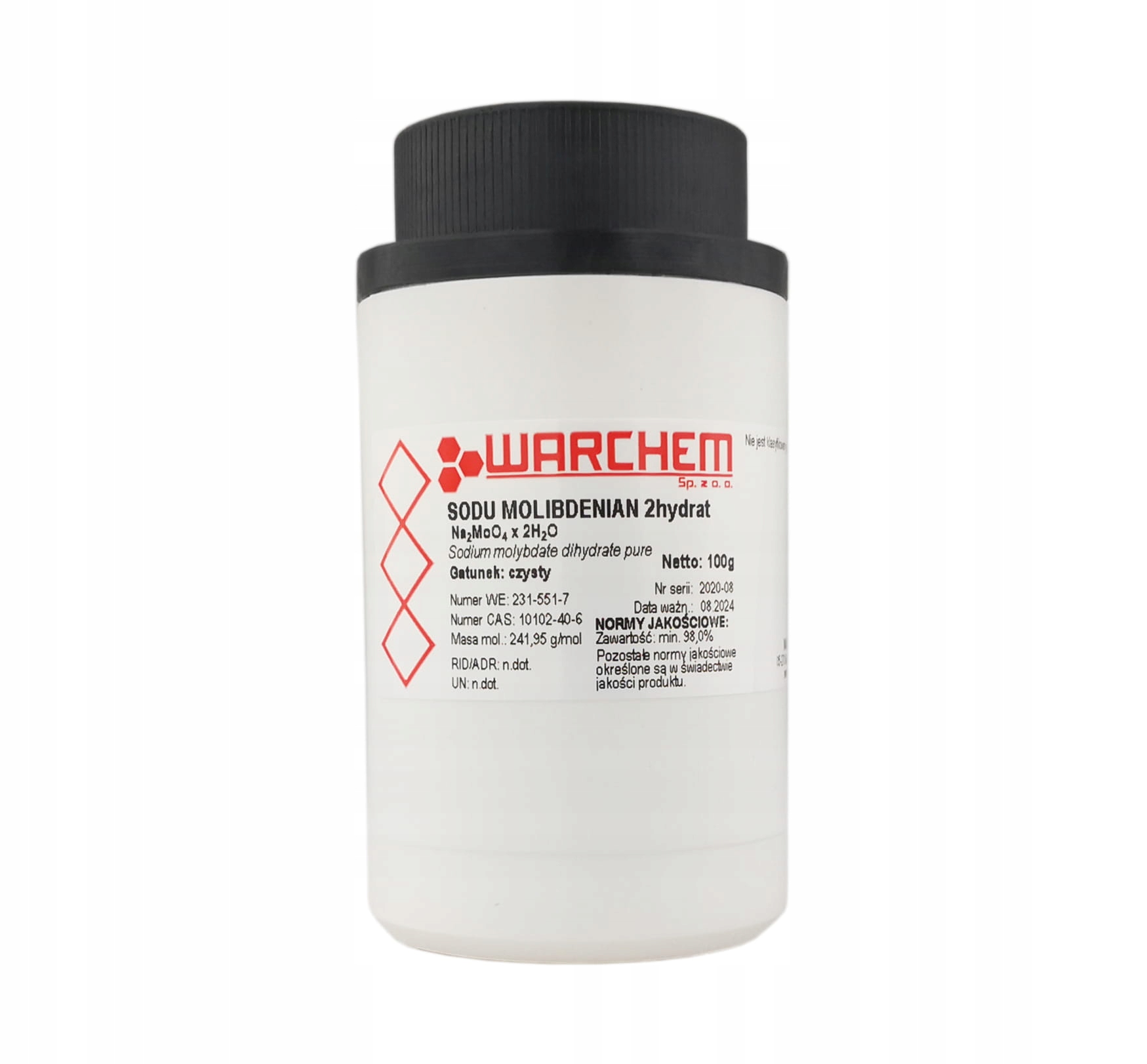 

Molibdenian Sodu 2hydrat czysty 100g
