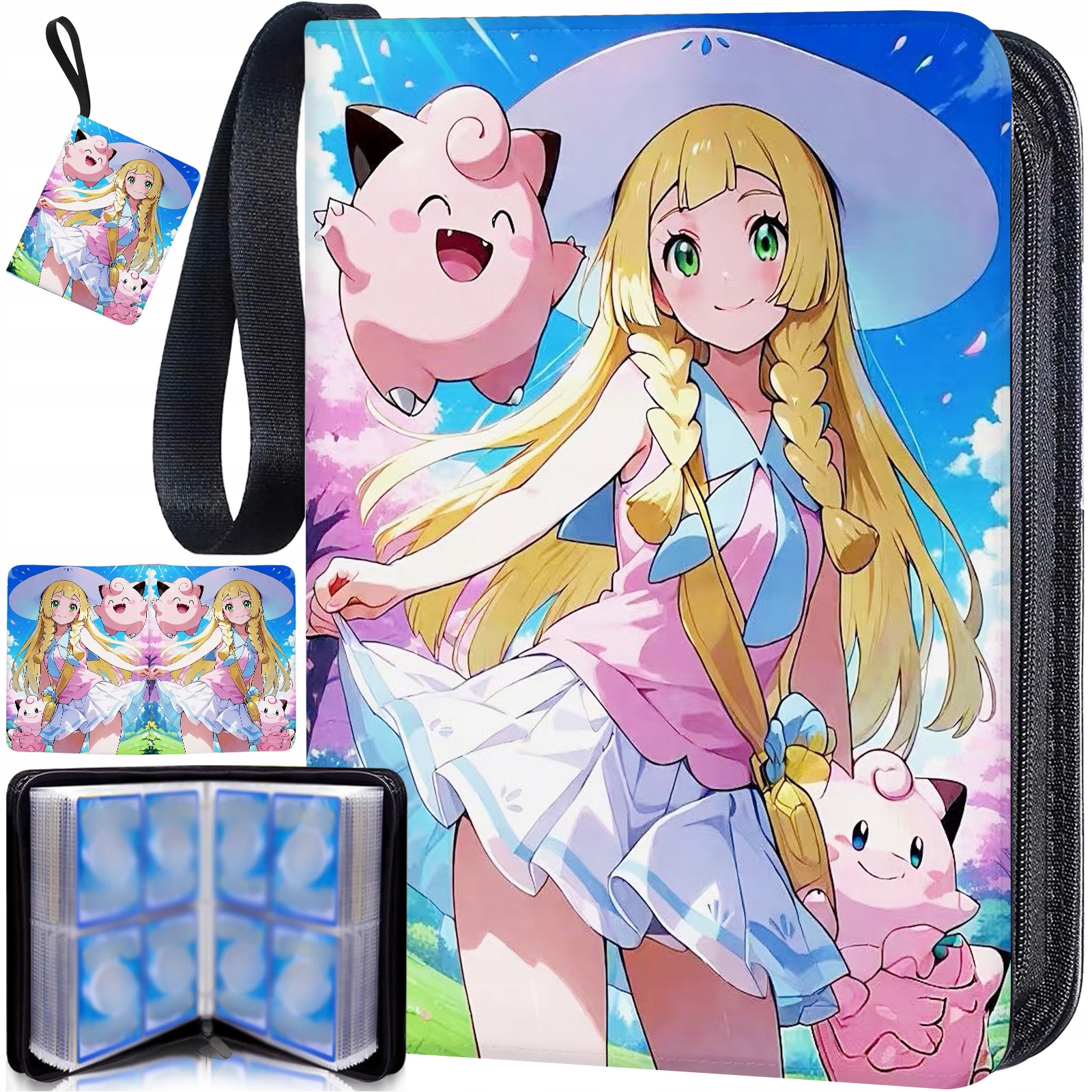 СБОРНИК / АЛЬБОМ ДЛЯ КАРТ ПОКЕМОН - 400 КАРТ - КЛАСС С ЗАМКОМ