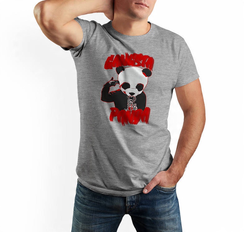 

T-shirt męski Gangsta Panda 2XL