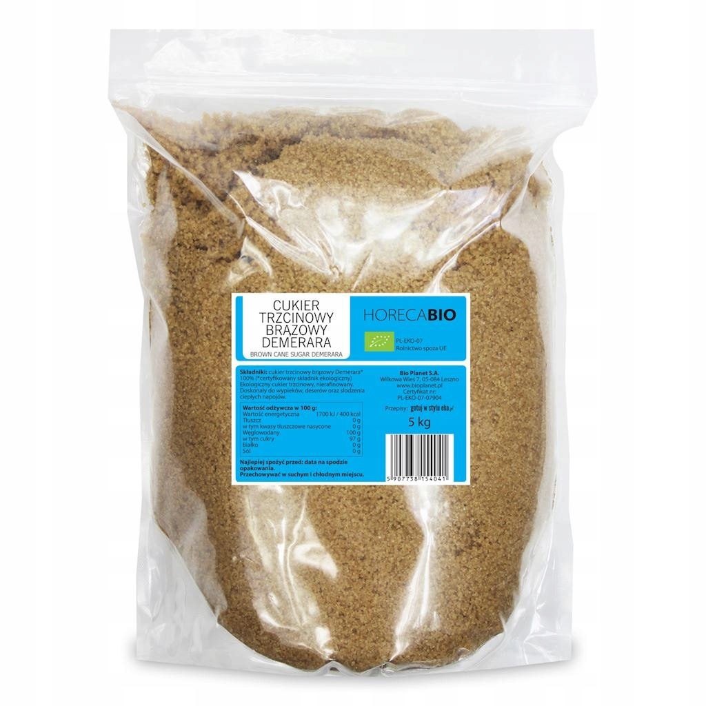 Levně Horeca bio třtinový cukr demerara 5 kg