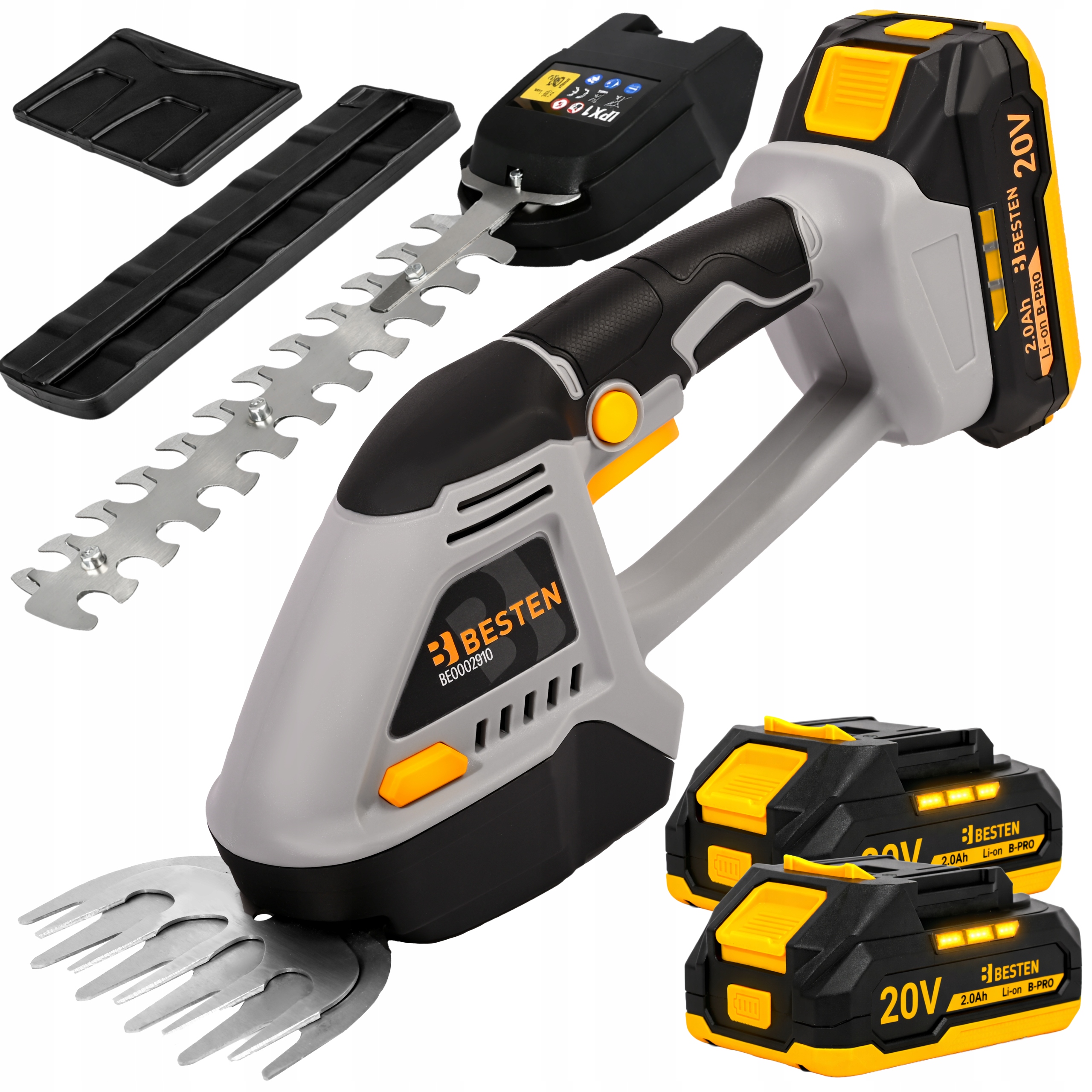 Akumulátorové nůžky na stříhání keřů živého plotu Trávy Silné 2xAku Besten