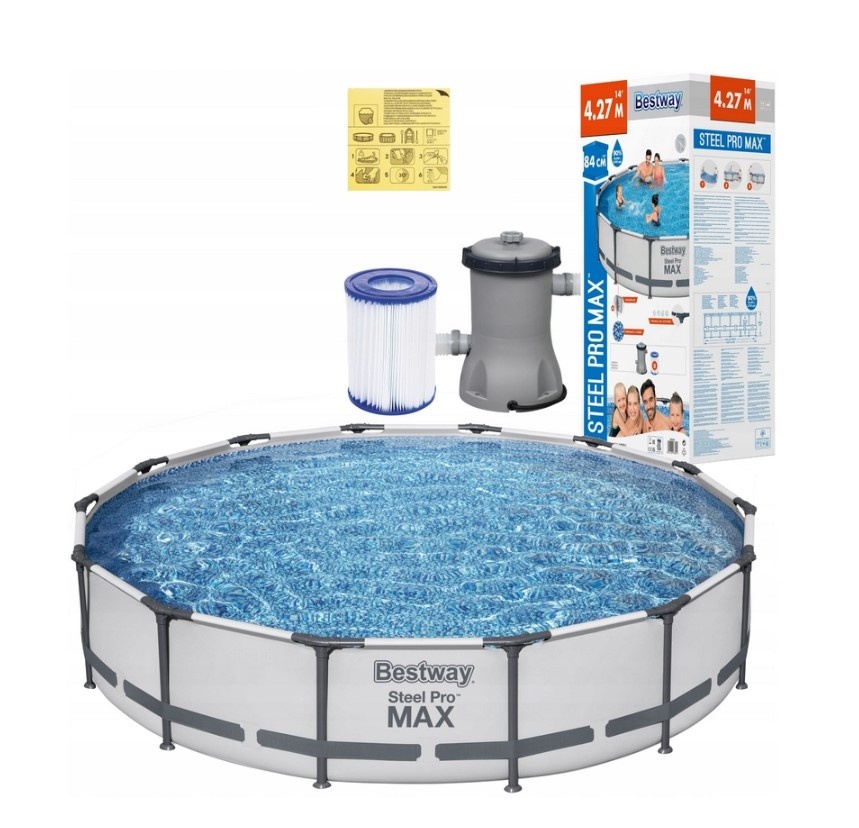 Roštový bazén 14 Ft 427 x 84 cm Steel Pro Max Bestway