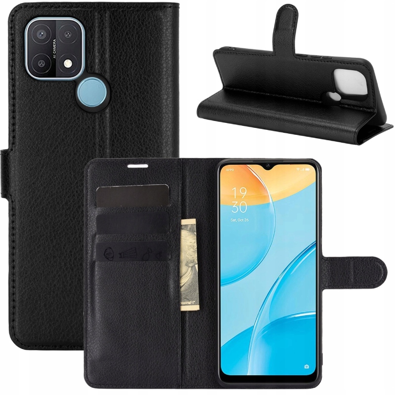 

Etui Case Portfel, Pokrowiec Litchi Do Oppo A15S