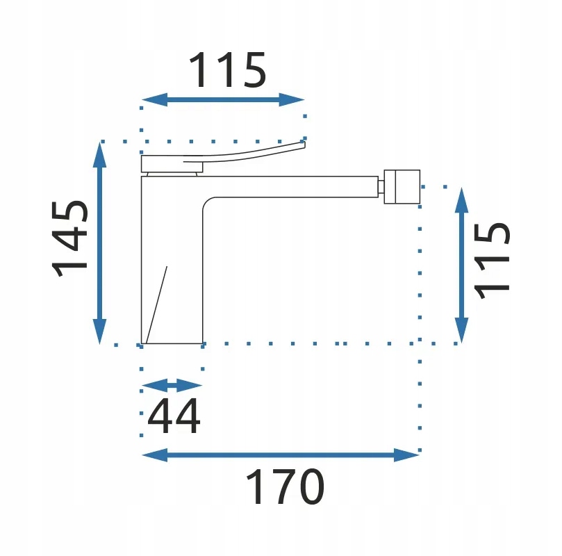 Bateria bidetowa REA SOUL GOLD Nowoczesna Złota Liczba uchwytów jednouchwytowa