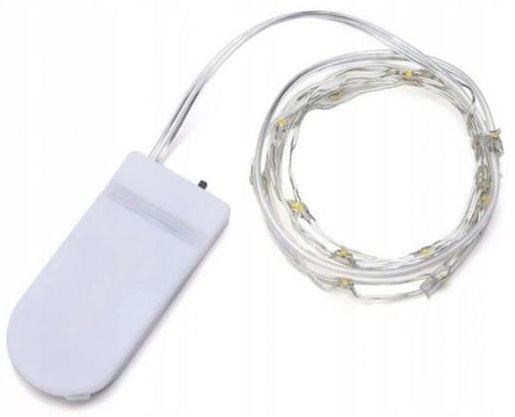 

Lampki Druciki 10 Led Na Baterie Białe Ciepłe 2MB