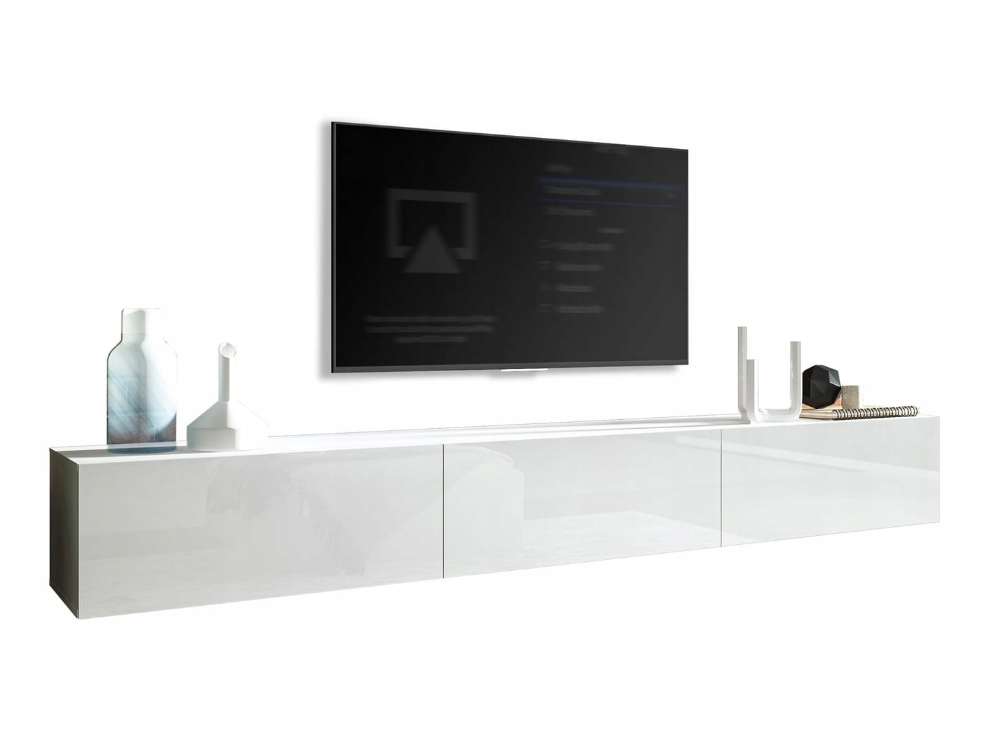 Nowoczesna szafka RTV wysoki połysk 270cm