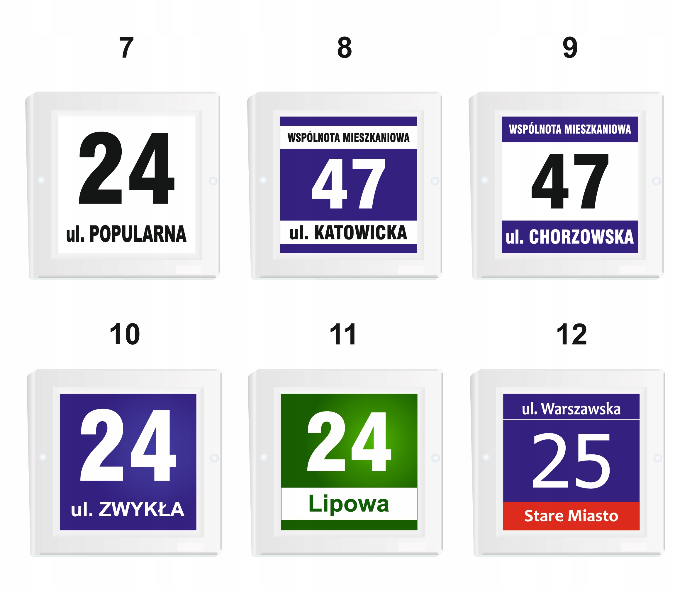 PODŚWIETLANY NUMER DOMU LED TABLICA ADRESOWA 23x23 Kod producenta TN-103