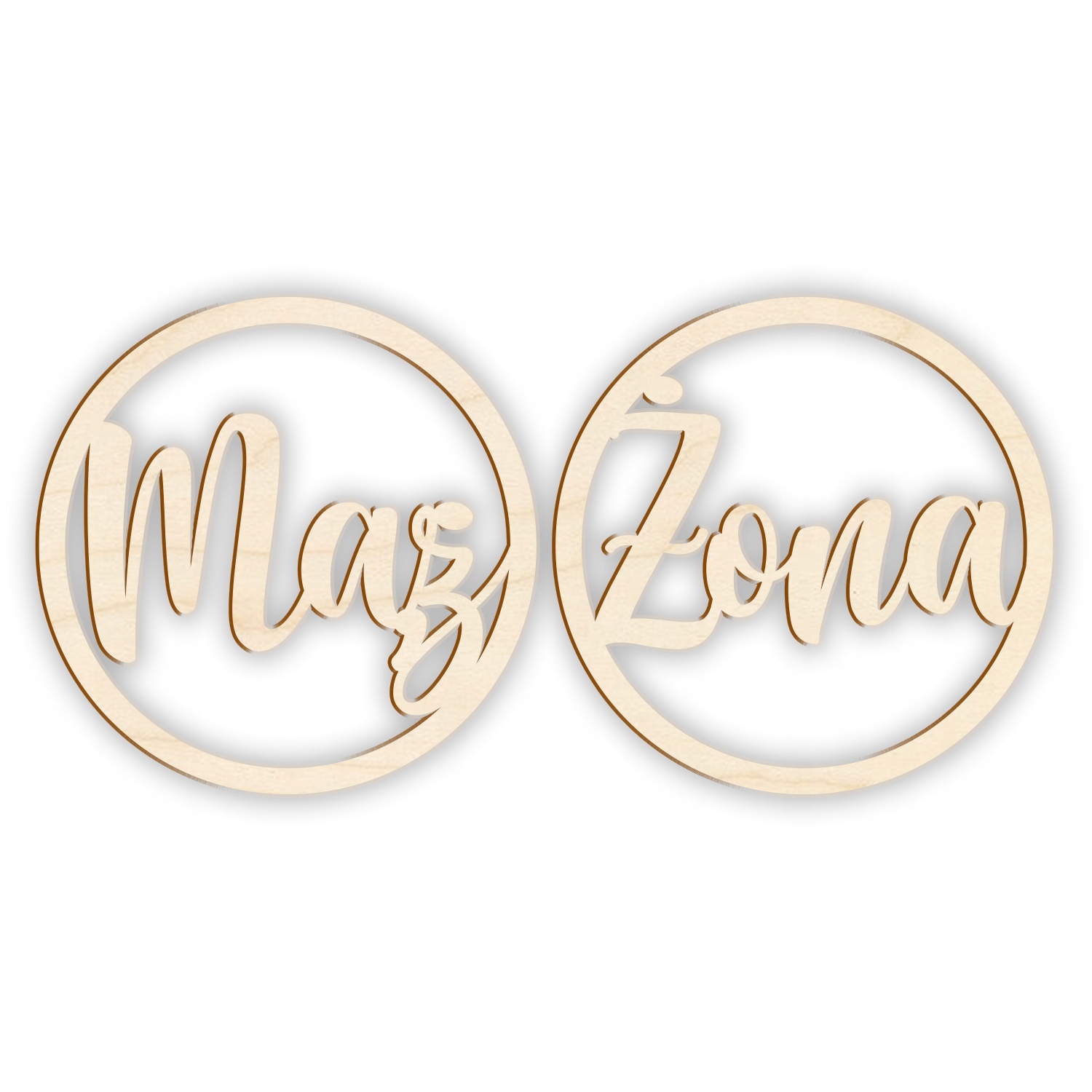 Drewniana obręcz ślubna na wesele mąż żona