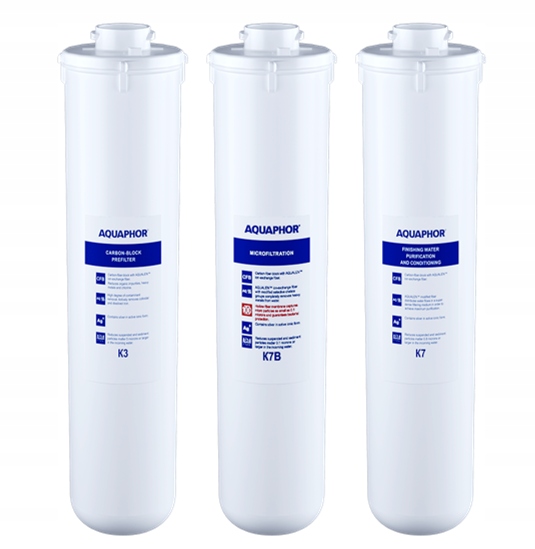 Zestaw wkładów K3 K7B K7 Aquaphor KRYSZTAŁ B ECO Marka Aquaphor