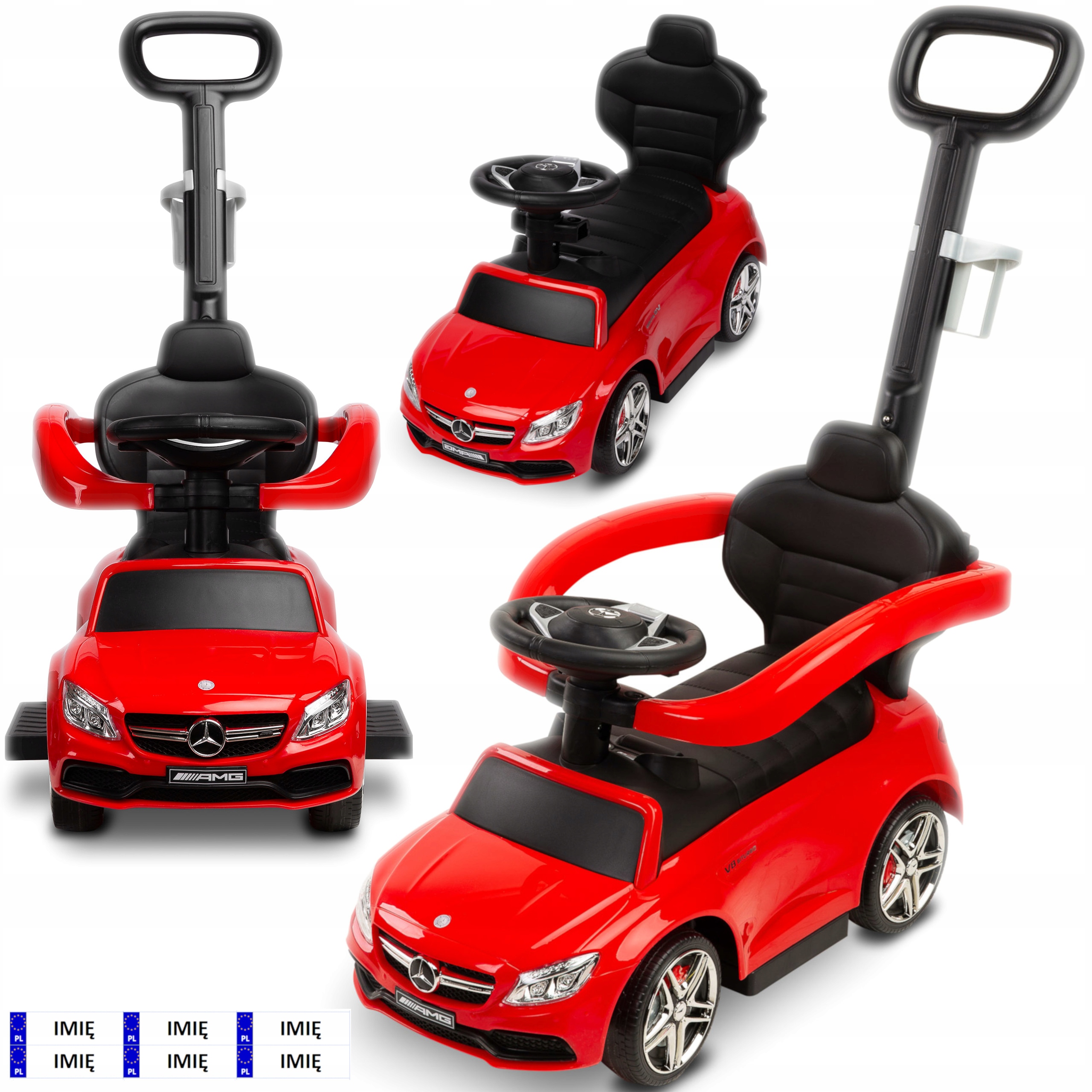 

Jeździk Pchacz Mercedes 3w1 Autko Samochodzik Duży