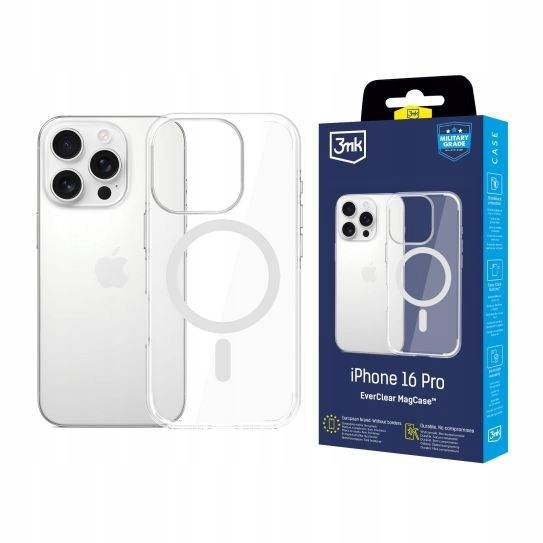 3mk ochranný kryt EverClear Magcase pro Apple iPhone 16 Pro 5903108657211