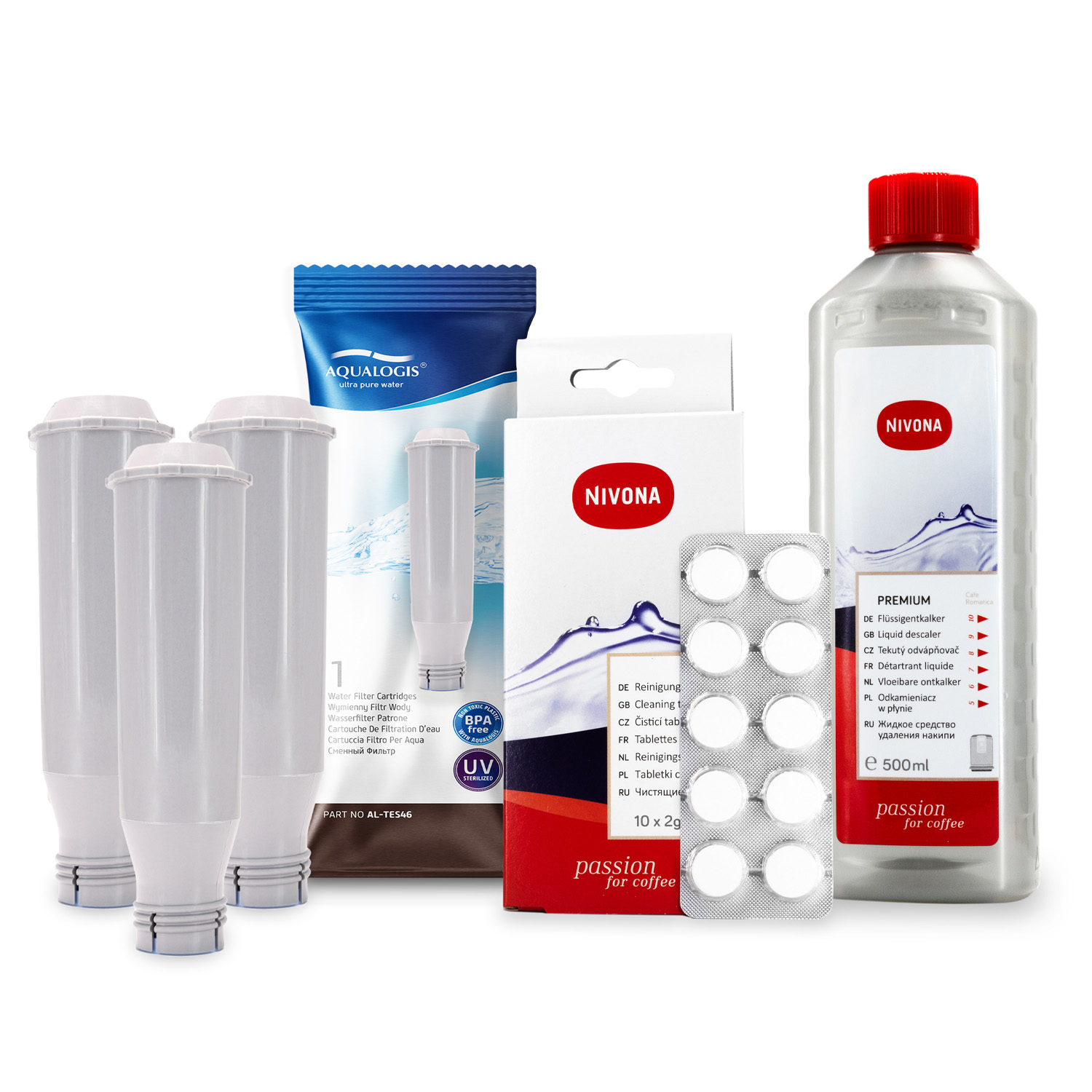 x3 Filtr do kávovaru Nivona AL-TES46 Odvápňovač NIRK703 tablety Nirt