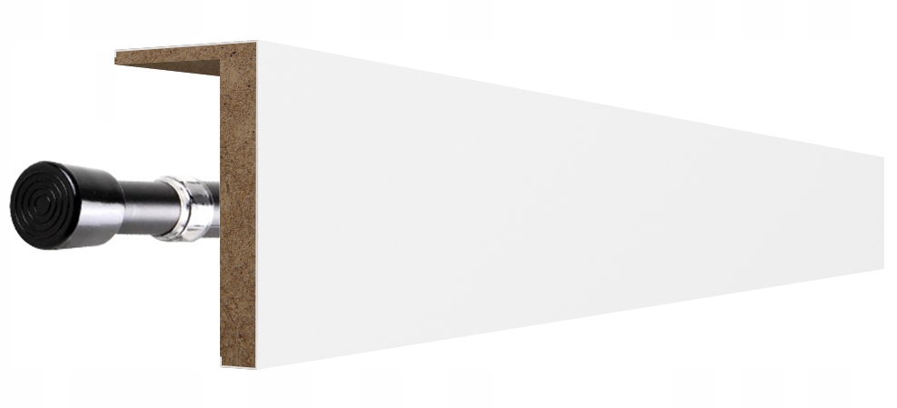 OSŁONA KARNISZA MASKOWNICA SZYNA SUFITOWA 240 cm BIAŁA CZARNA DĄB FORNITURY Szerokość 55 mm