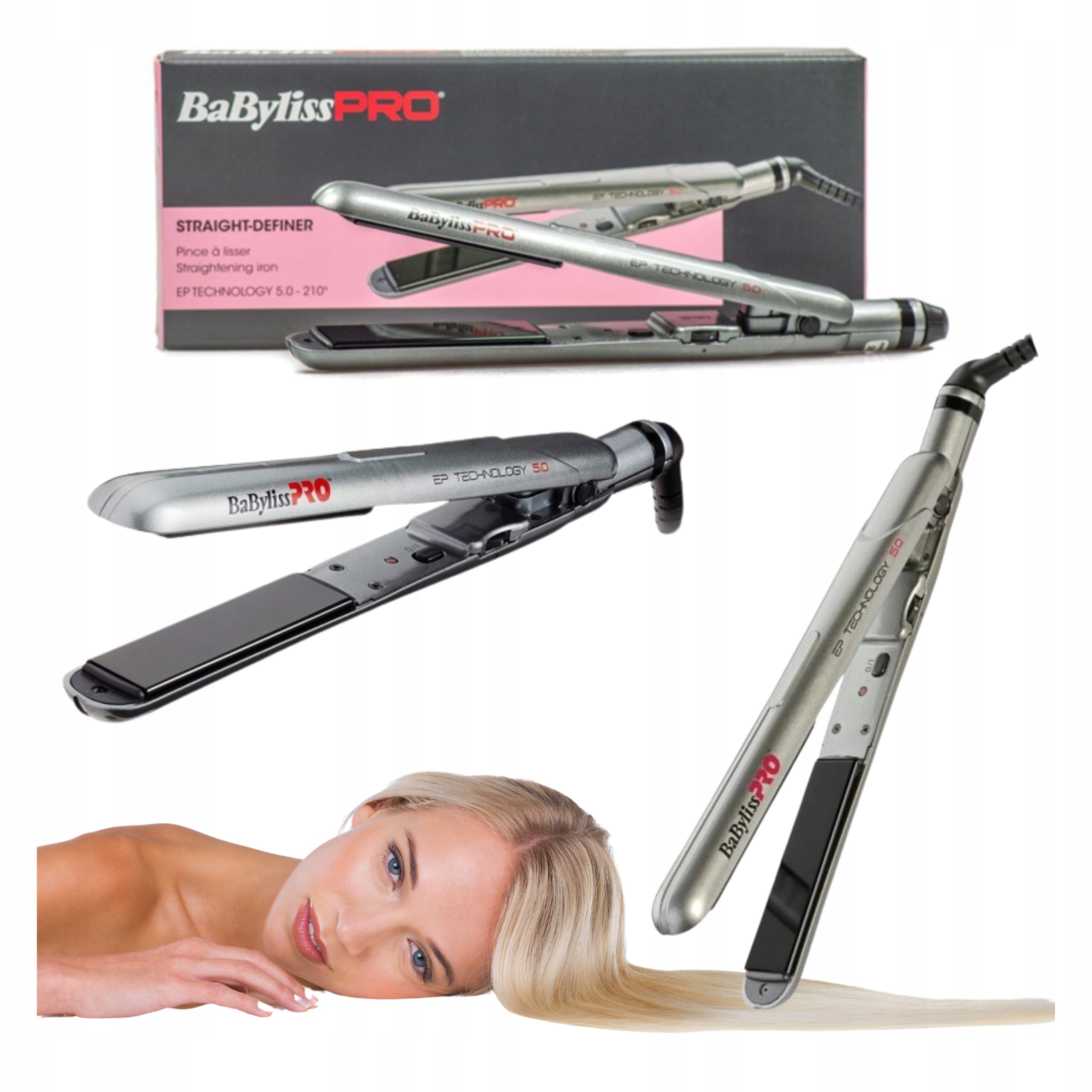 Babyliss Pro Prostownica do Włosów Ep Tech 25mm Ceramiczna Obrotowy Kabel