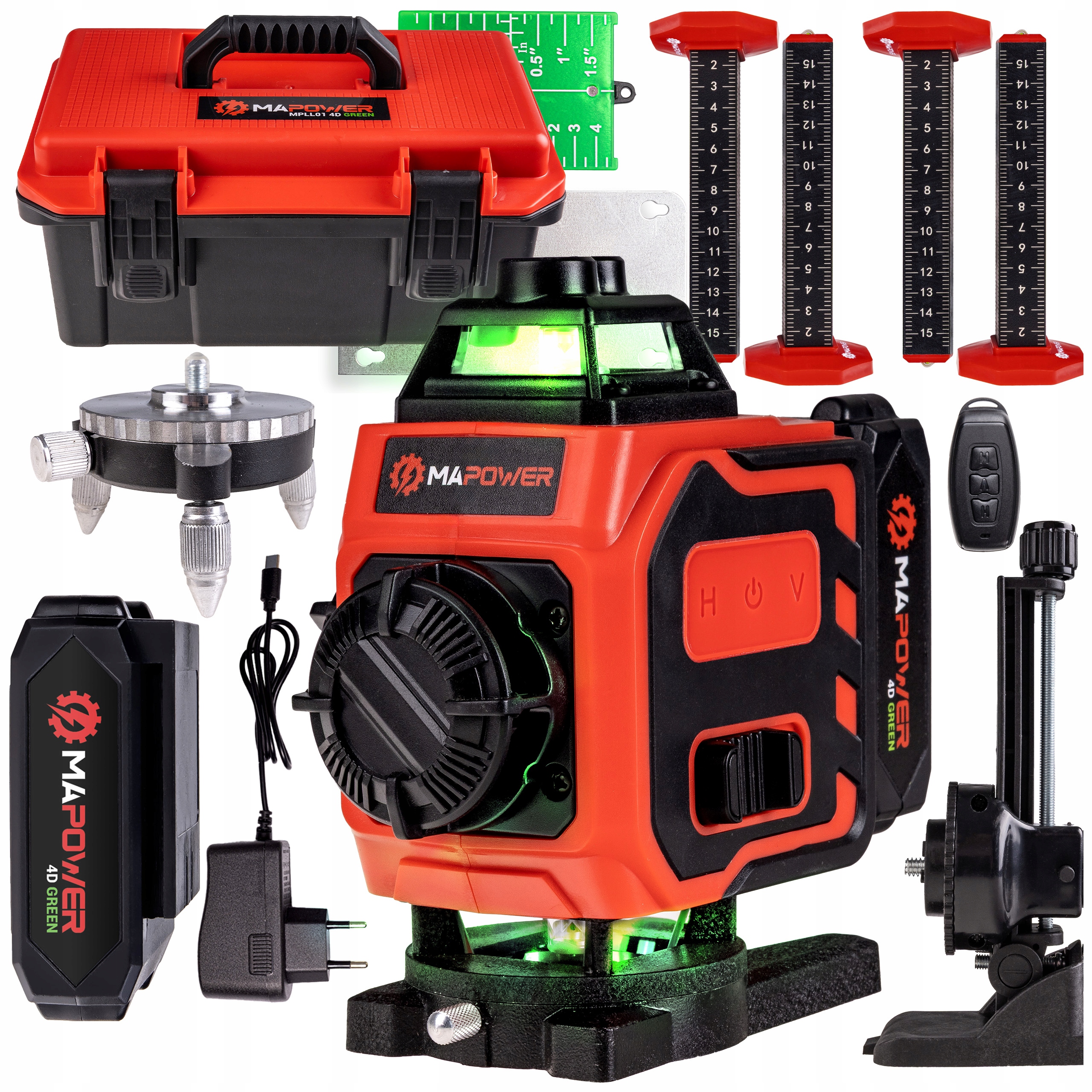 Křížový Laser 4D Laserová Vodováha Rovinná 360 4D 4 Značky