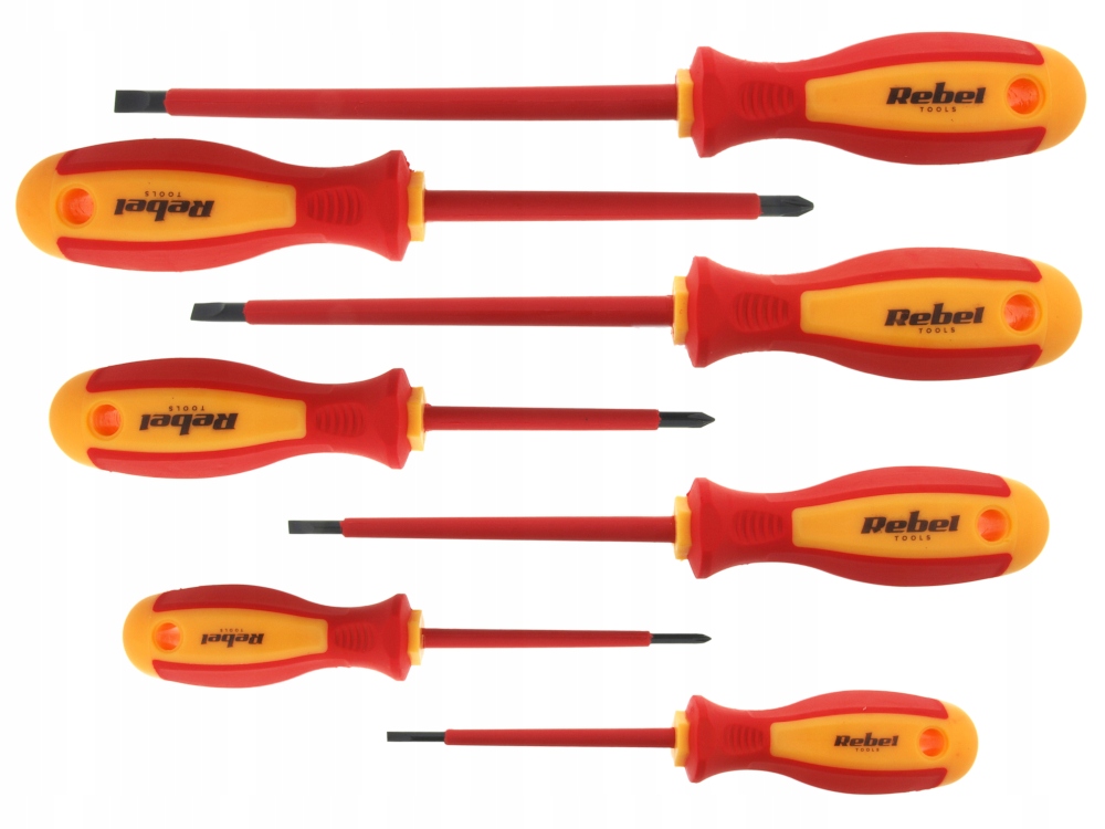 

Wkrętaki Izolowane 1000V Zestaw 7 sztuk MIX Rebel