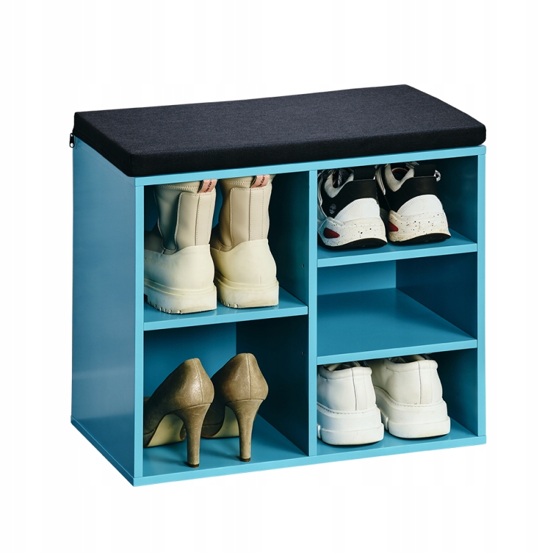 Botník s lavicí tyrkysový 51,5 x 48 x 29,5 cm