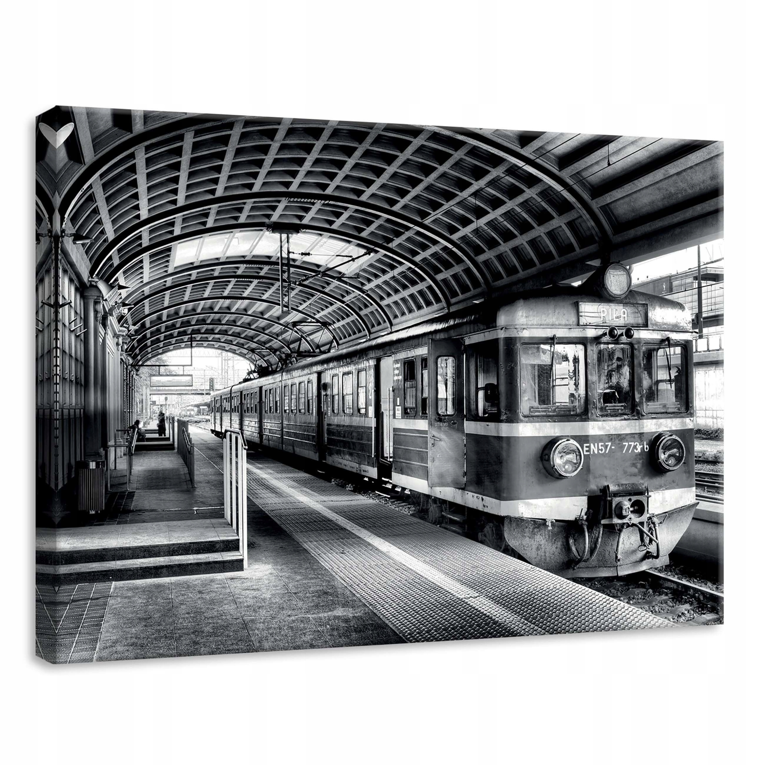 Obraz 70x50 Staré nádraží, vlak, nástupiště, nostalgie