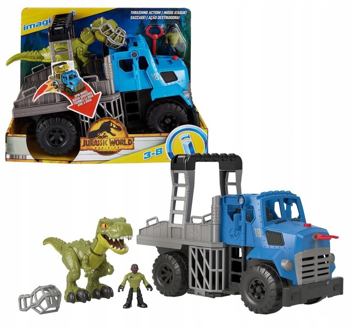 

Jurassic World Transporter Dinozaur T-rex Auto